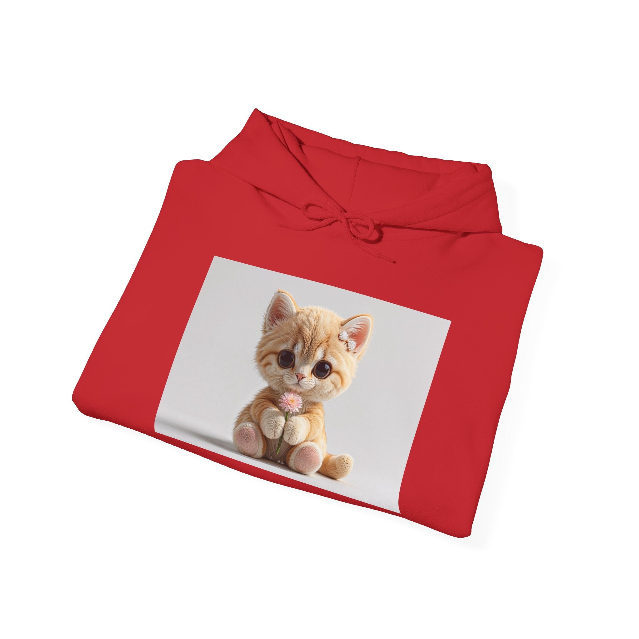 Sweat à capuche illustré d'un adorable chaton orange | Sweat-shirt graphique chat mignon