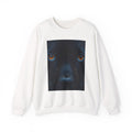 Sweat-shirt à motif loup noir | Gros plan sur les yeux orange