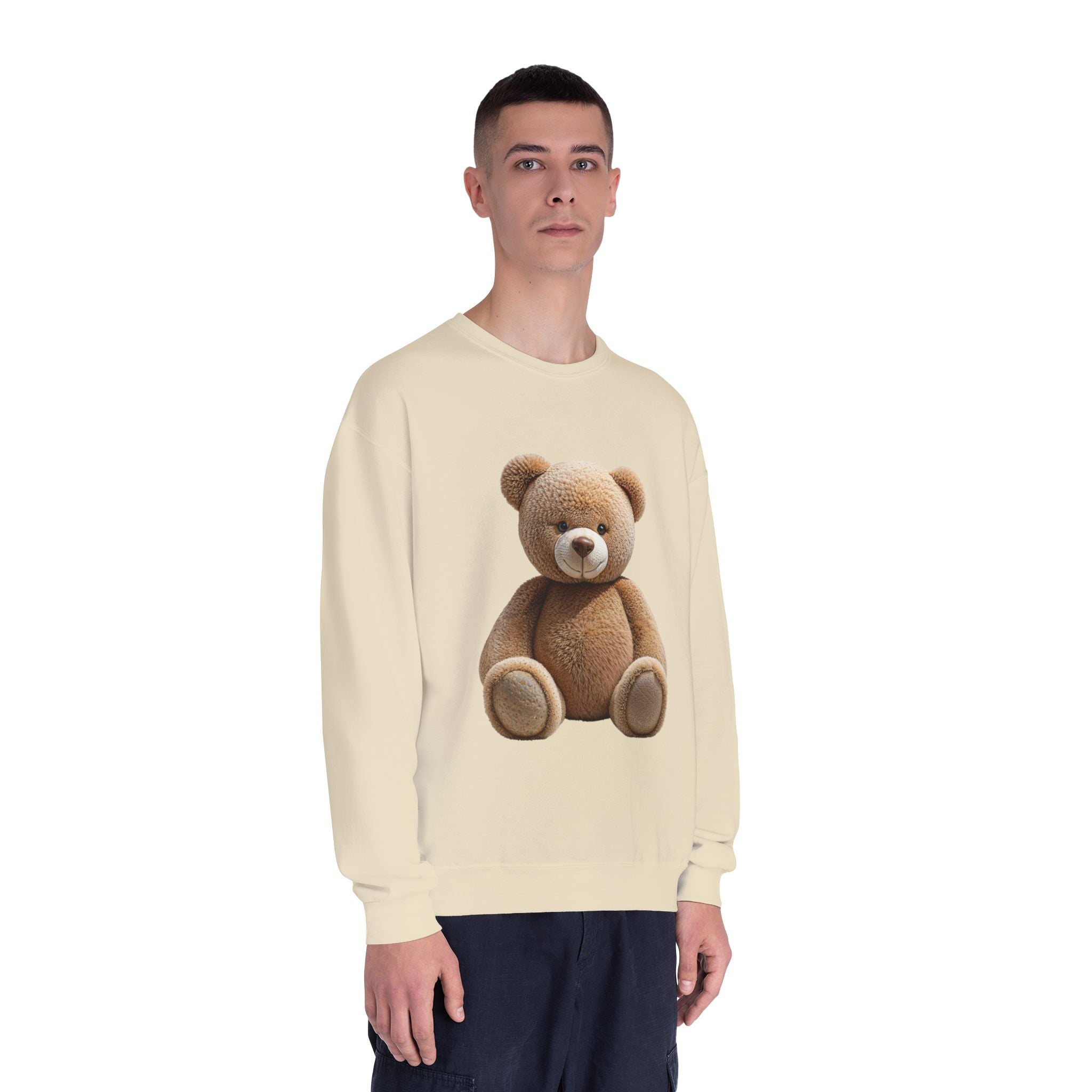 Sweat-shirt imprimé ours en peluche marron | Illustration de jouet mignon