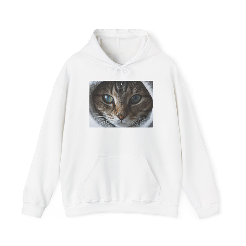 Sweat à capuche avec tête de chat tigré | Portrait félin en gros plan