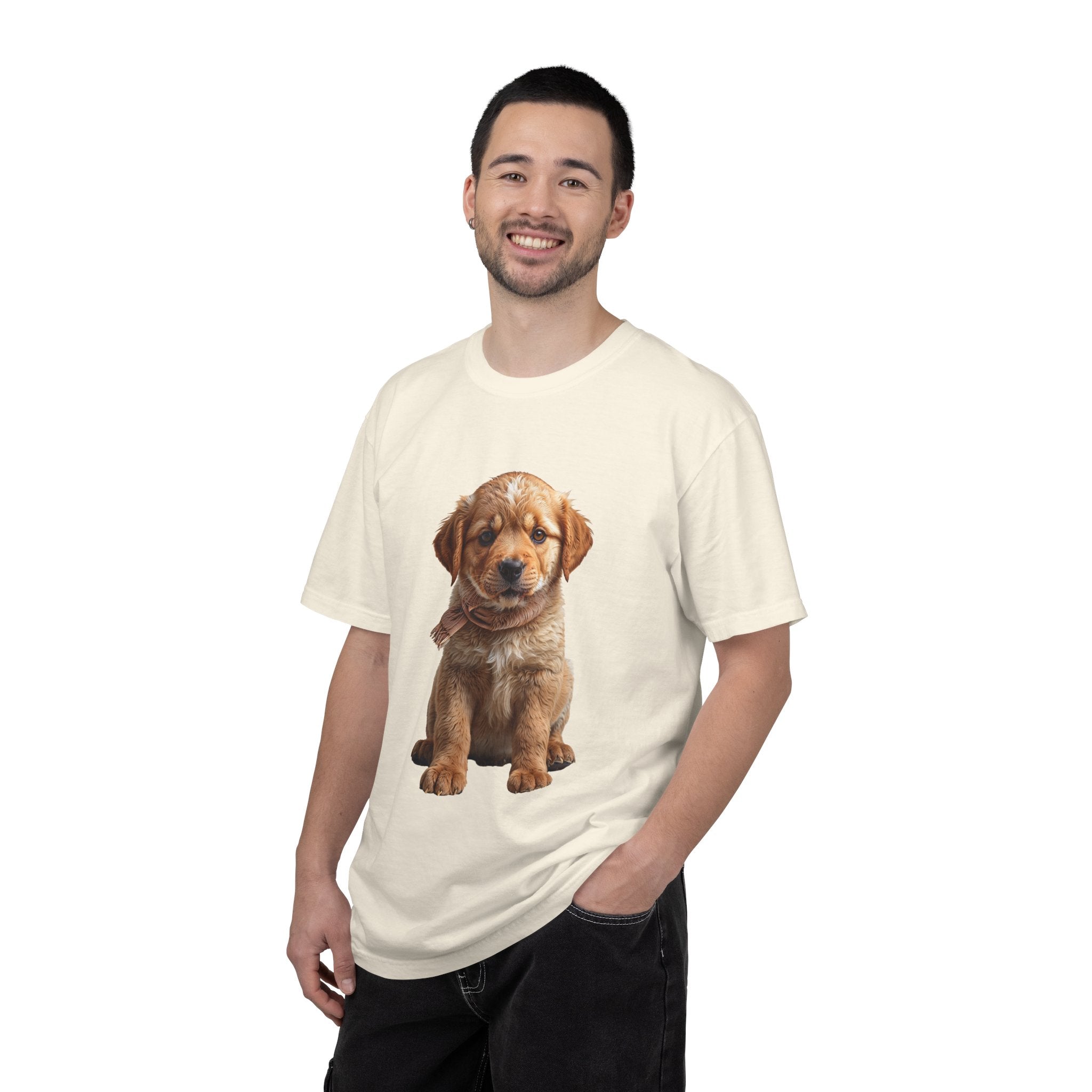 T-shirt chiot Golden Retriever | T-shirt photo de chien mignon