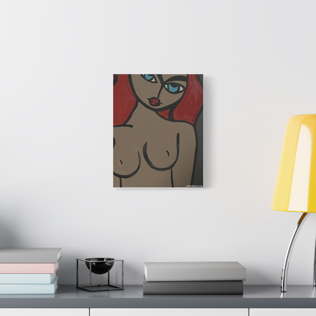 Portrait abstrait de femme nue sur toile | Art contemporain