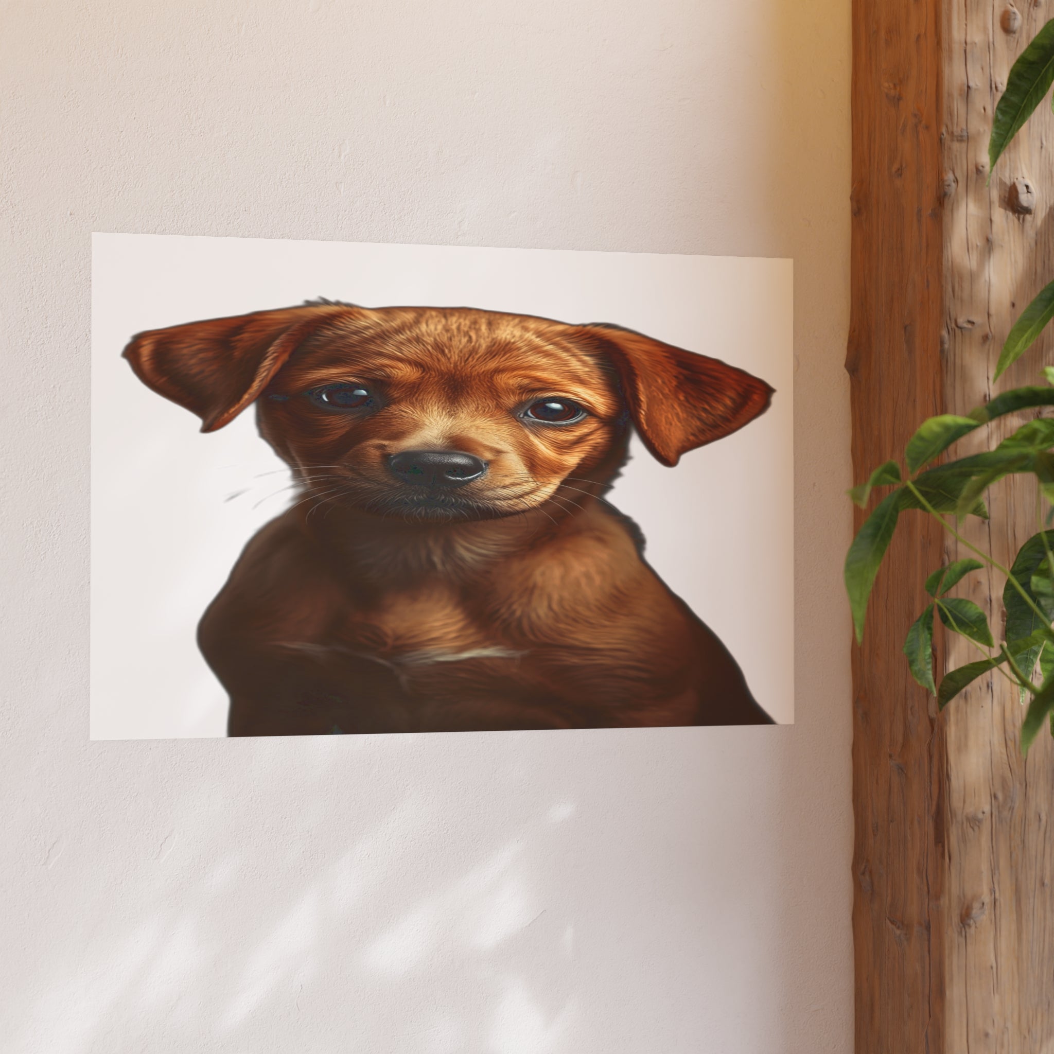 Puppy Portrait Poster | Satin Matte Dog Poster, animal lover poster