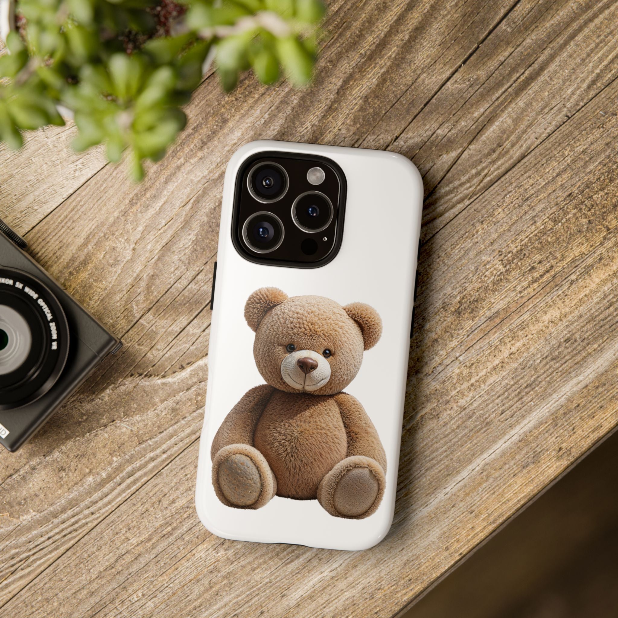 Teddy Bear Phone Case | Cute Plush Toy Illustration, i-phone, Samsung, Google phone