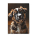 Adorable Puppy Portrait Canvas, gift for dog lovers, wall art with dog
