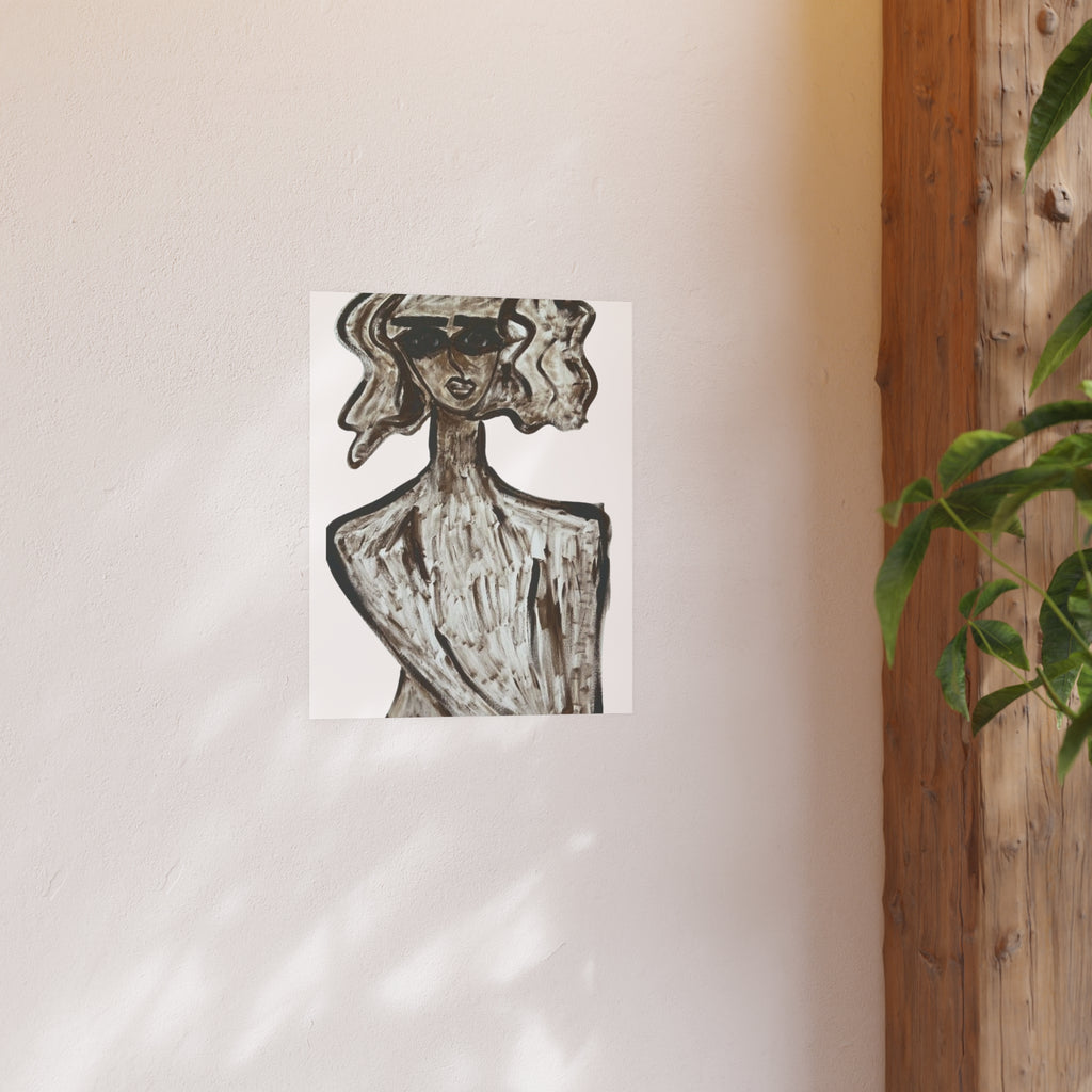 Monochrome Abstract Woman Poster | Poster
