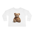 T-shirt à manches longues pour tout-petit avec un ourson marron | T-shirt mignon en peluche