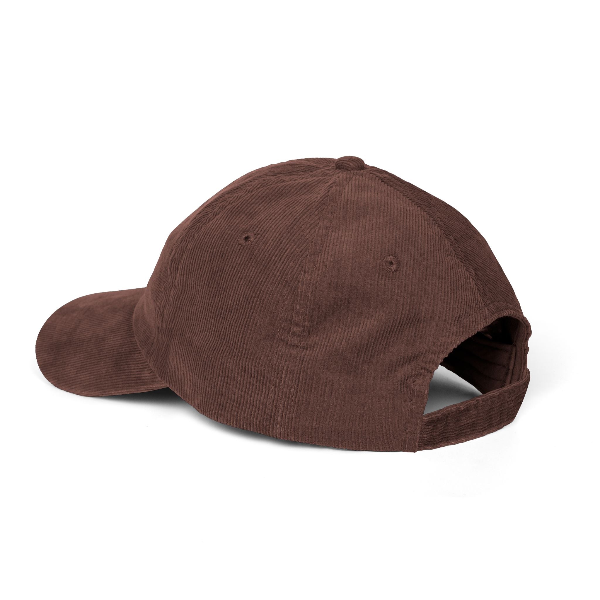 Casquette brodée avec un boxer marron | Casquette de baseball en velours côtelé