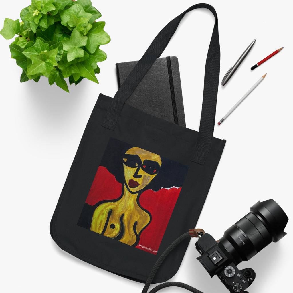 Sac fourre-tout abstrait | Sac fourre-tout en toile d'art moderne, fait main, en coton écologique