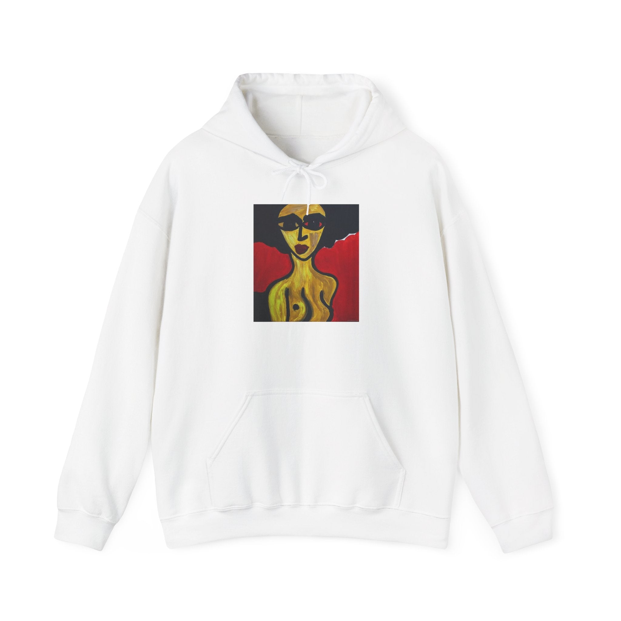 Abstract Art Female Portrait Hoodie, Art Pullover