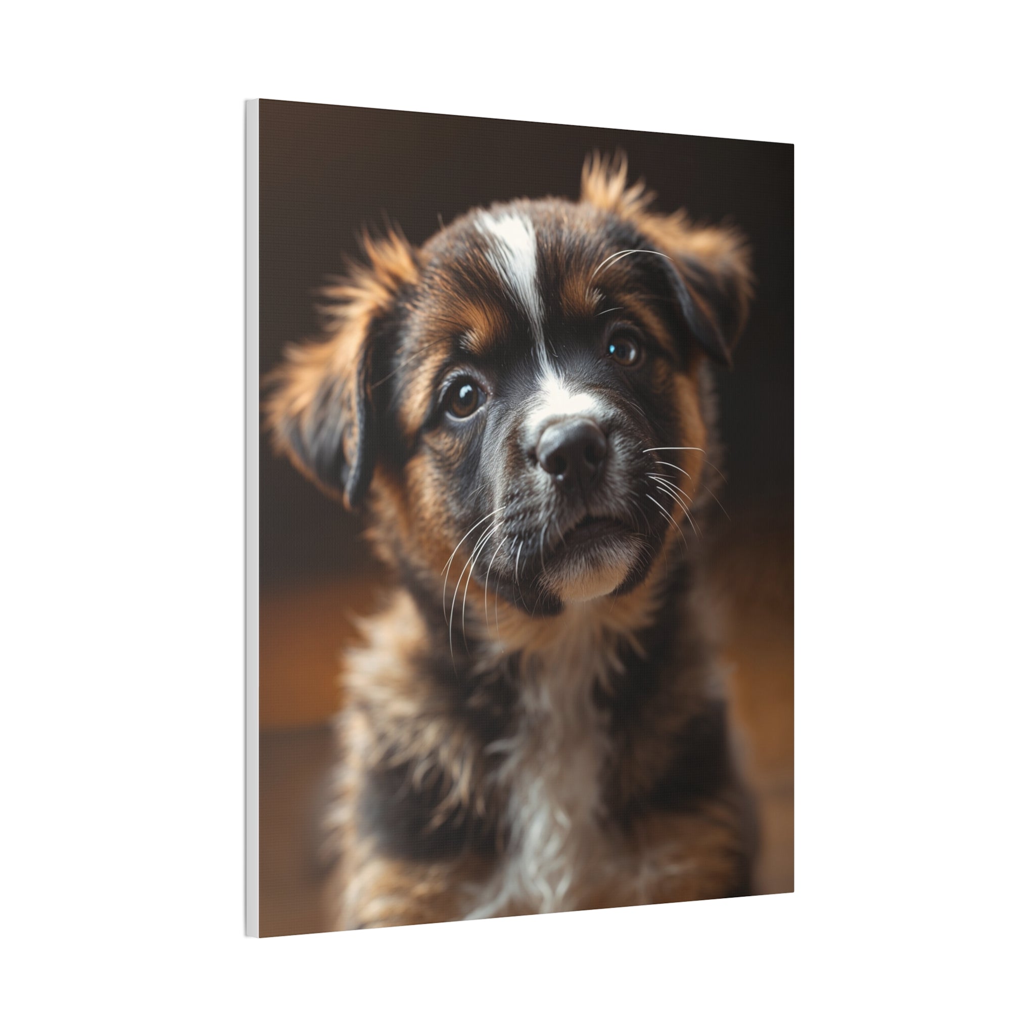 Adorable Puppy Portrait Canvas, gift for dog lovers, wall art with dog