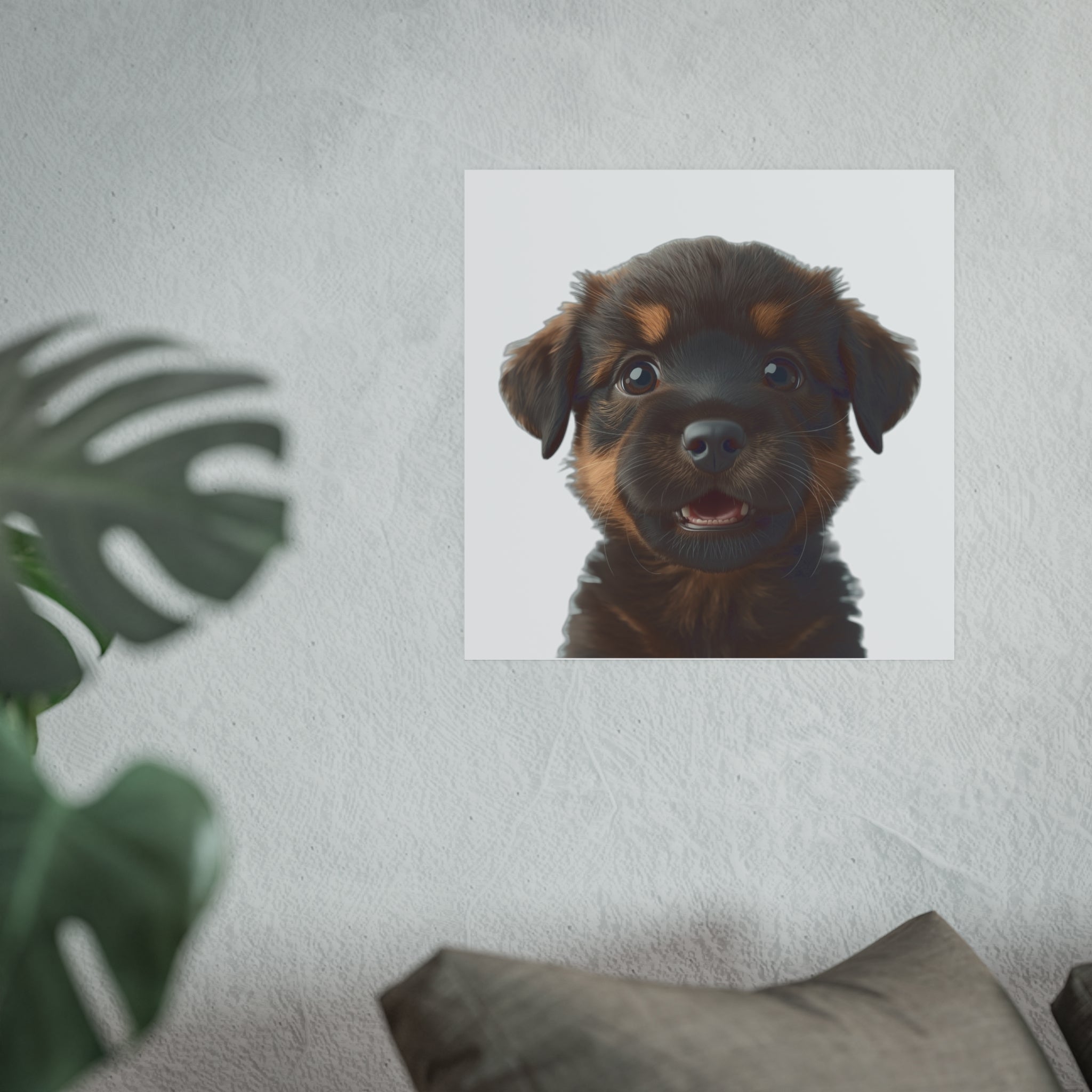 Smiling Rottweiler Puppy Poster | funny dog Poster, dog lover poster