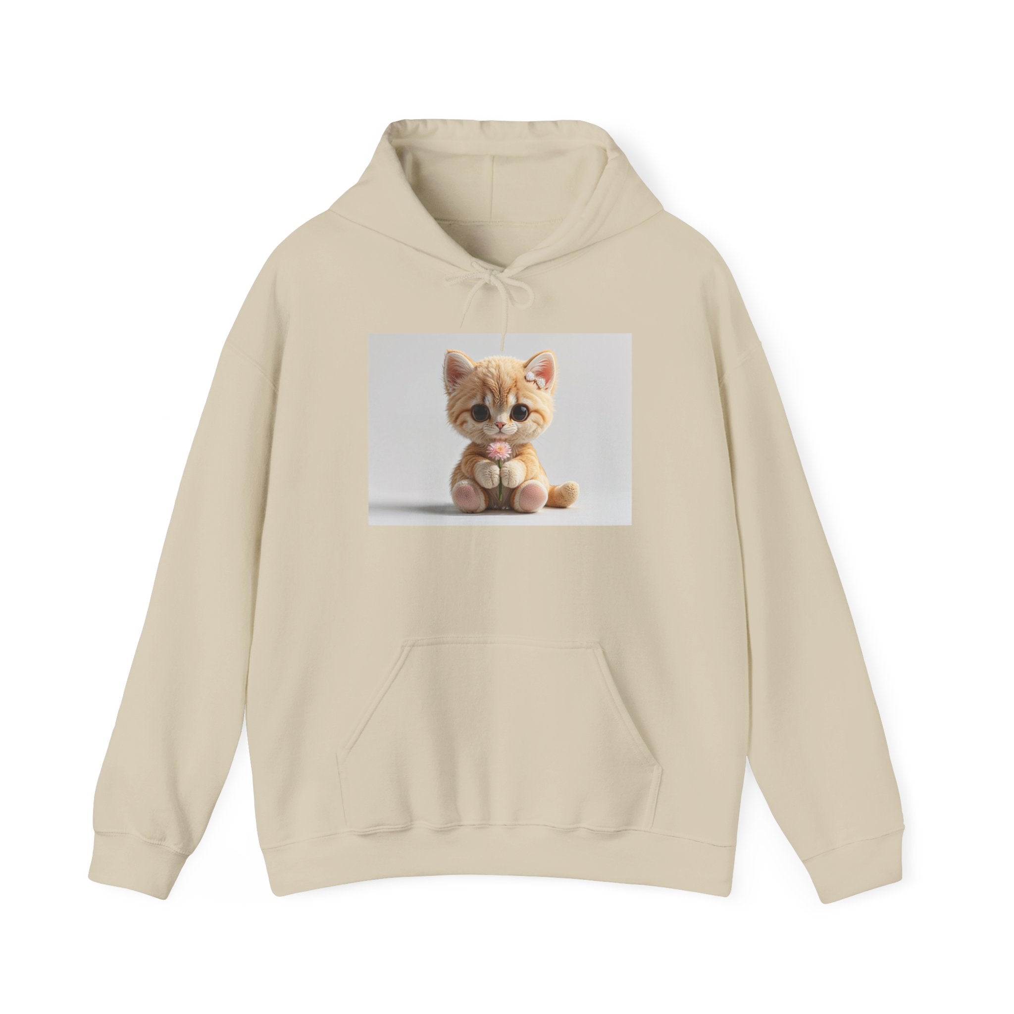 Sweat à capuche illustré d'un adorable chaton orange | Sweat-shirt graphique chat mignon