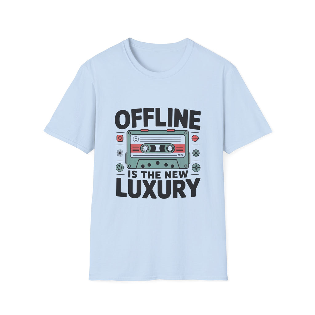 Offline Is The New Luxury T-Shirt | Cassette Tape Retro Tech Tee