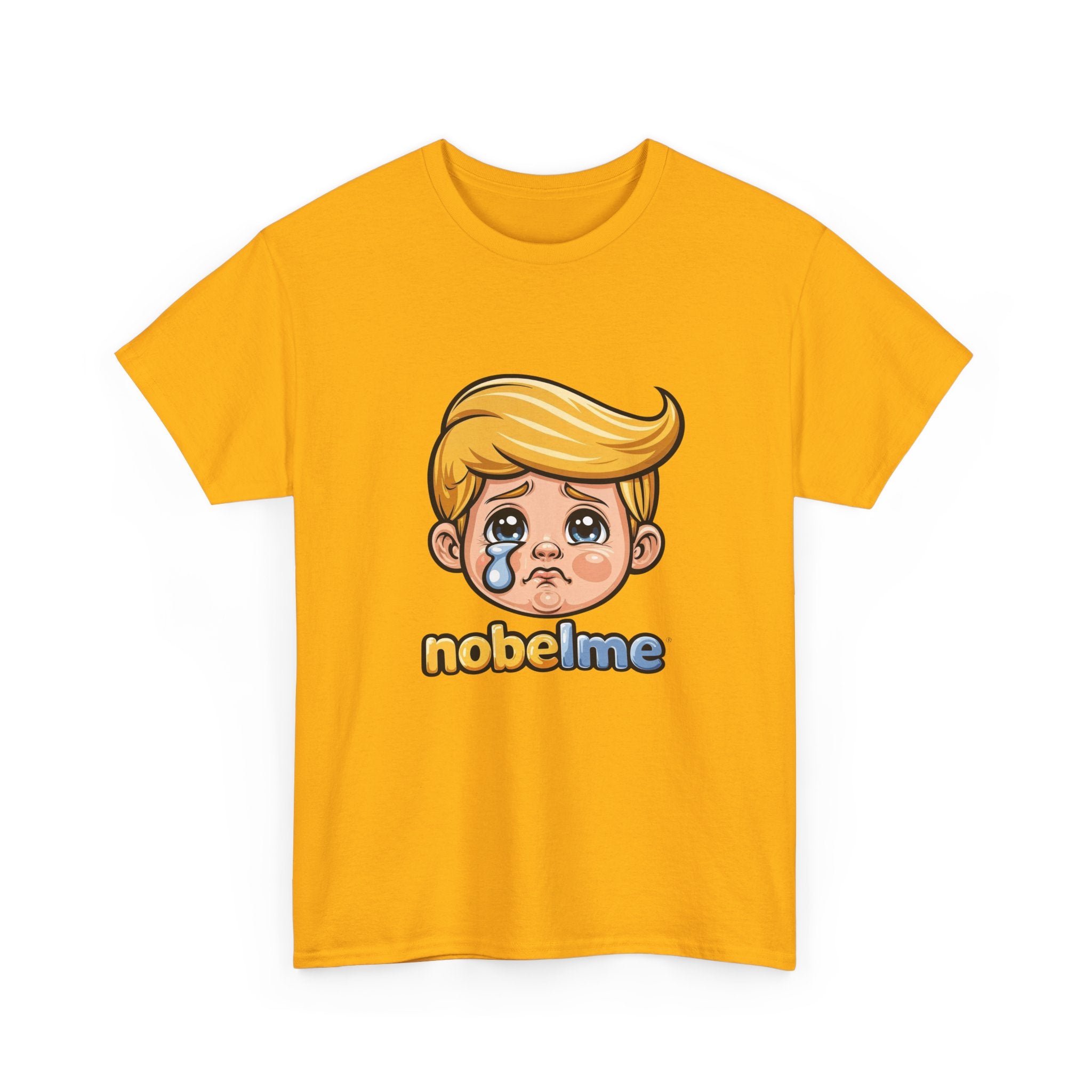 T-shirt avec visage de dessin animé d'une blonde qui pleure | Logo nobelme
