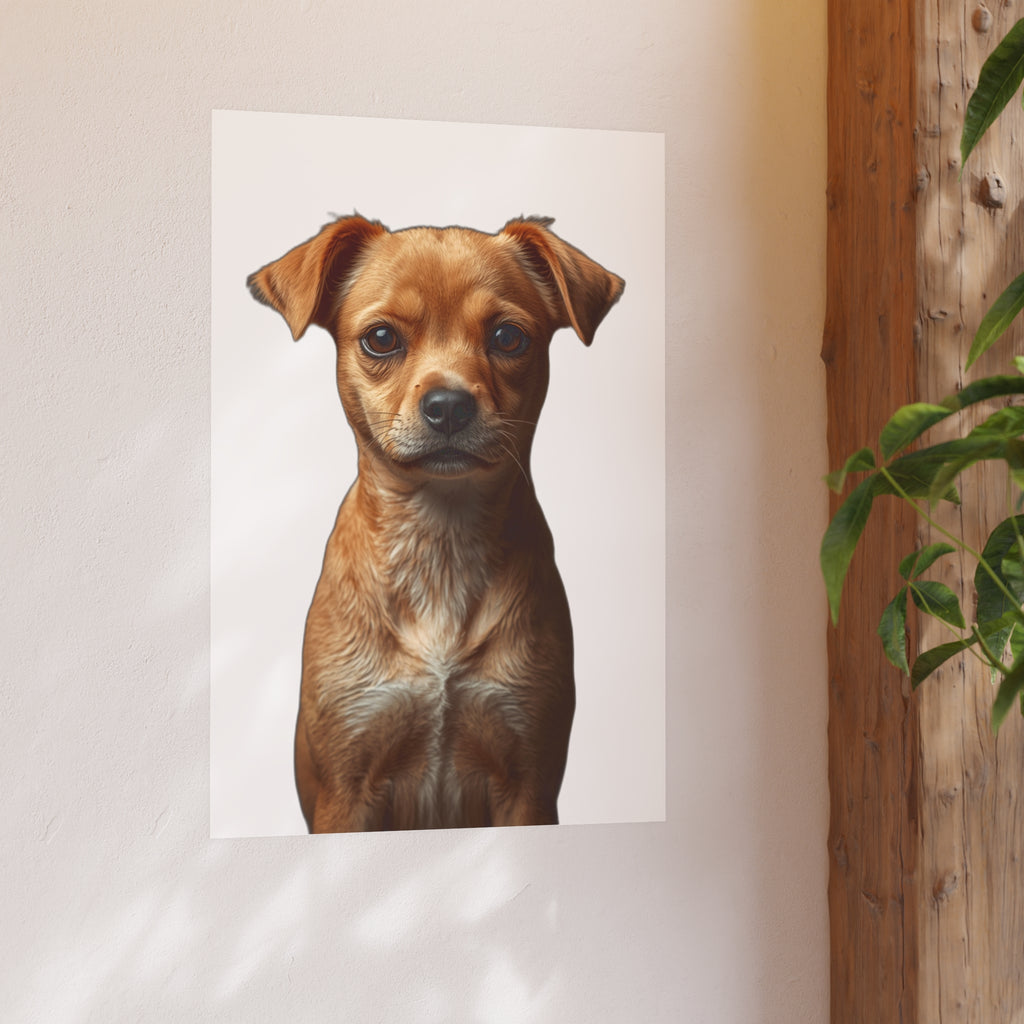 Puppy Portrait Poster | Dog Wall Art, dog lover poster