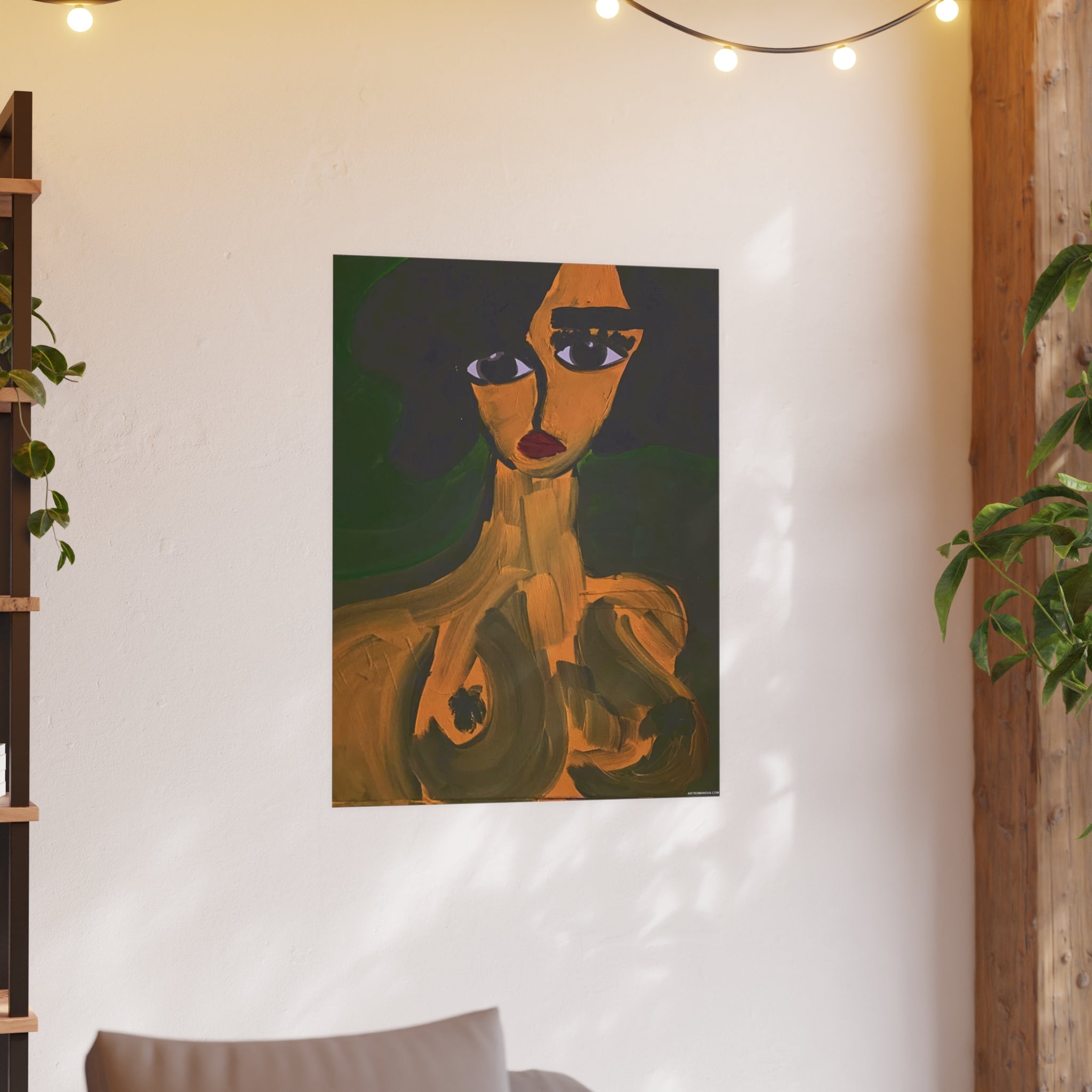Abstract Female Portrait Poster | Satin or Archival Matte Poster, contemporary art