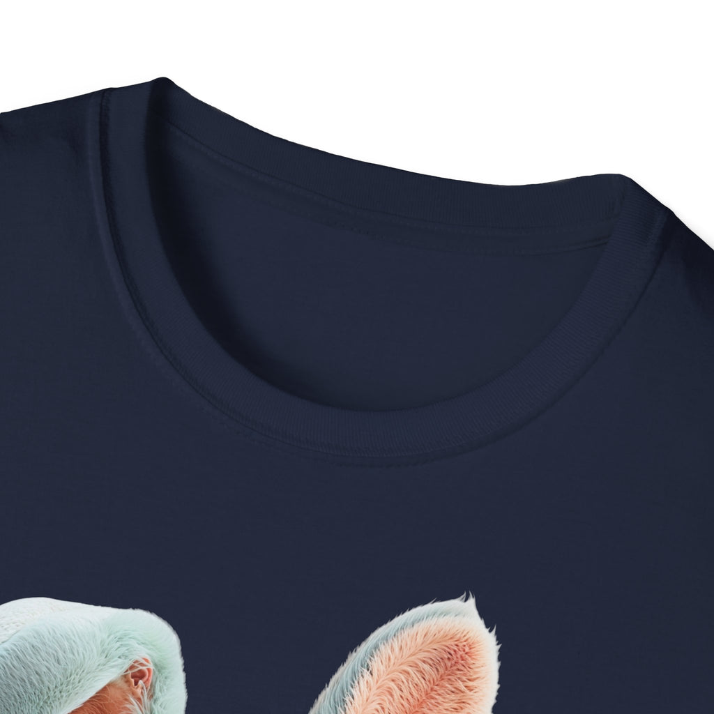 T-shirt Lapin en peluche bleu | T-shirt graphique lapin mignon