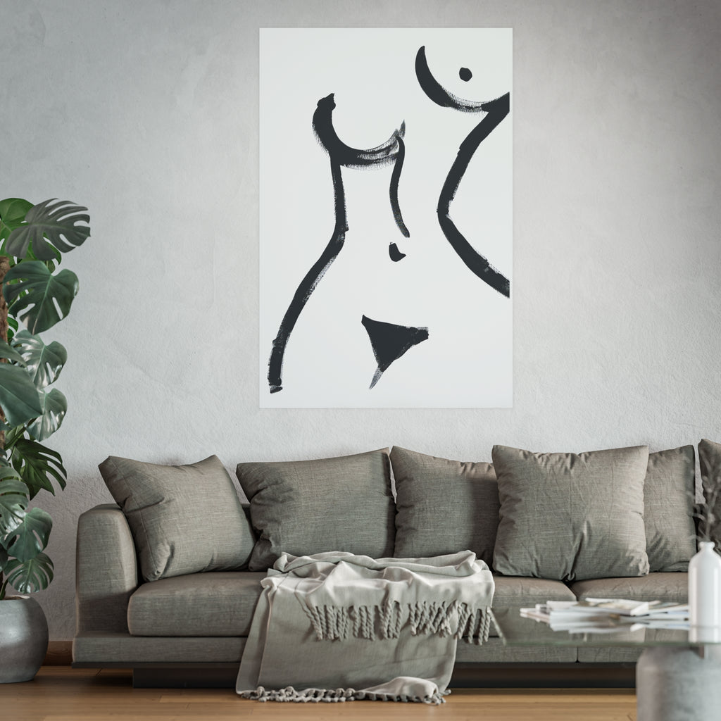 Minimal Abstract Female Poster, contemporary art poster