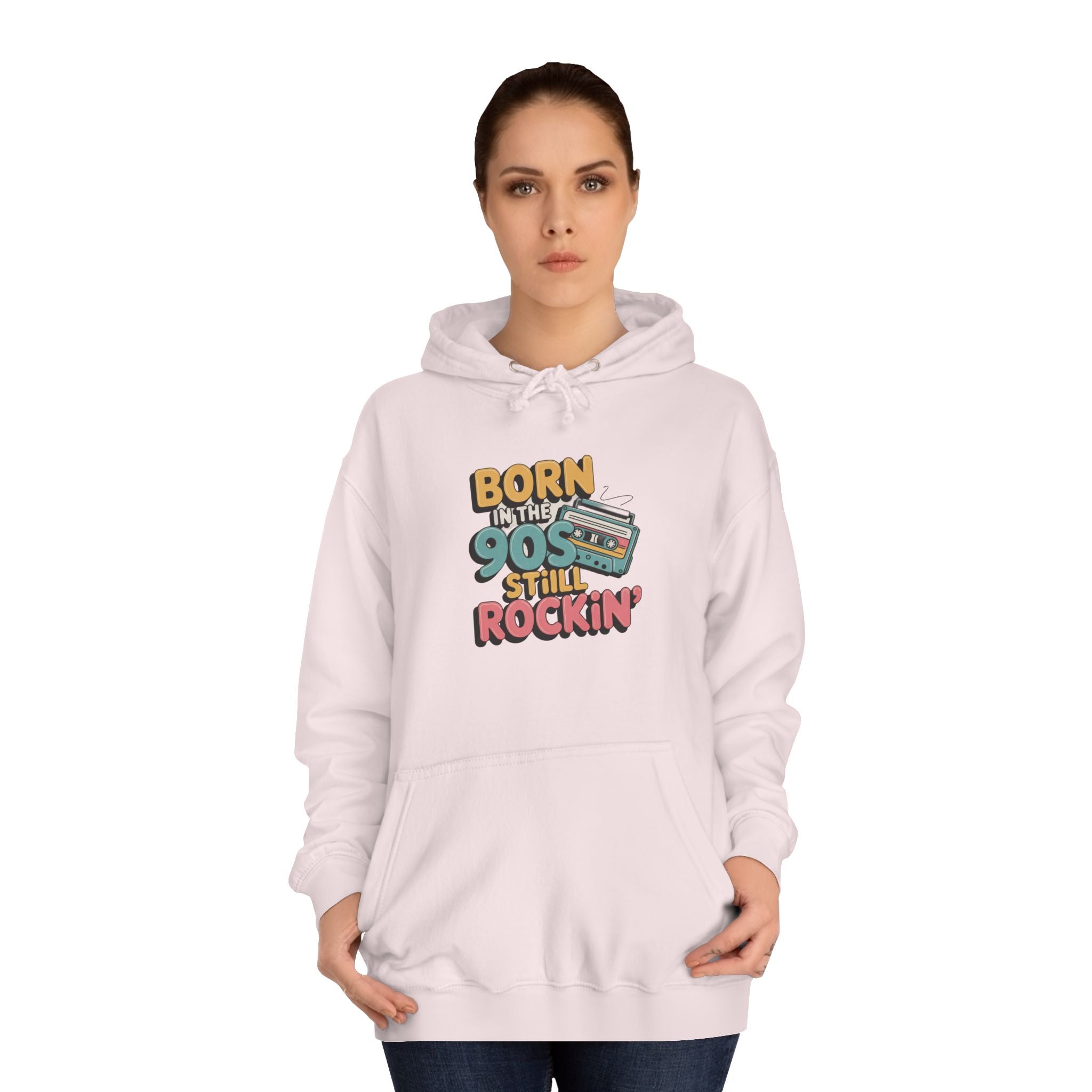Born in the 90s Still Rockin Hoodie | Retro Cassette 90s Nostalgia