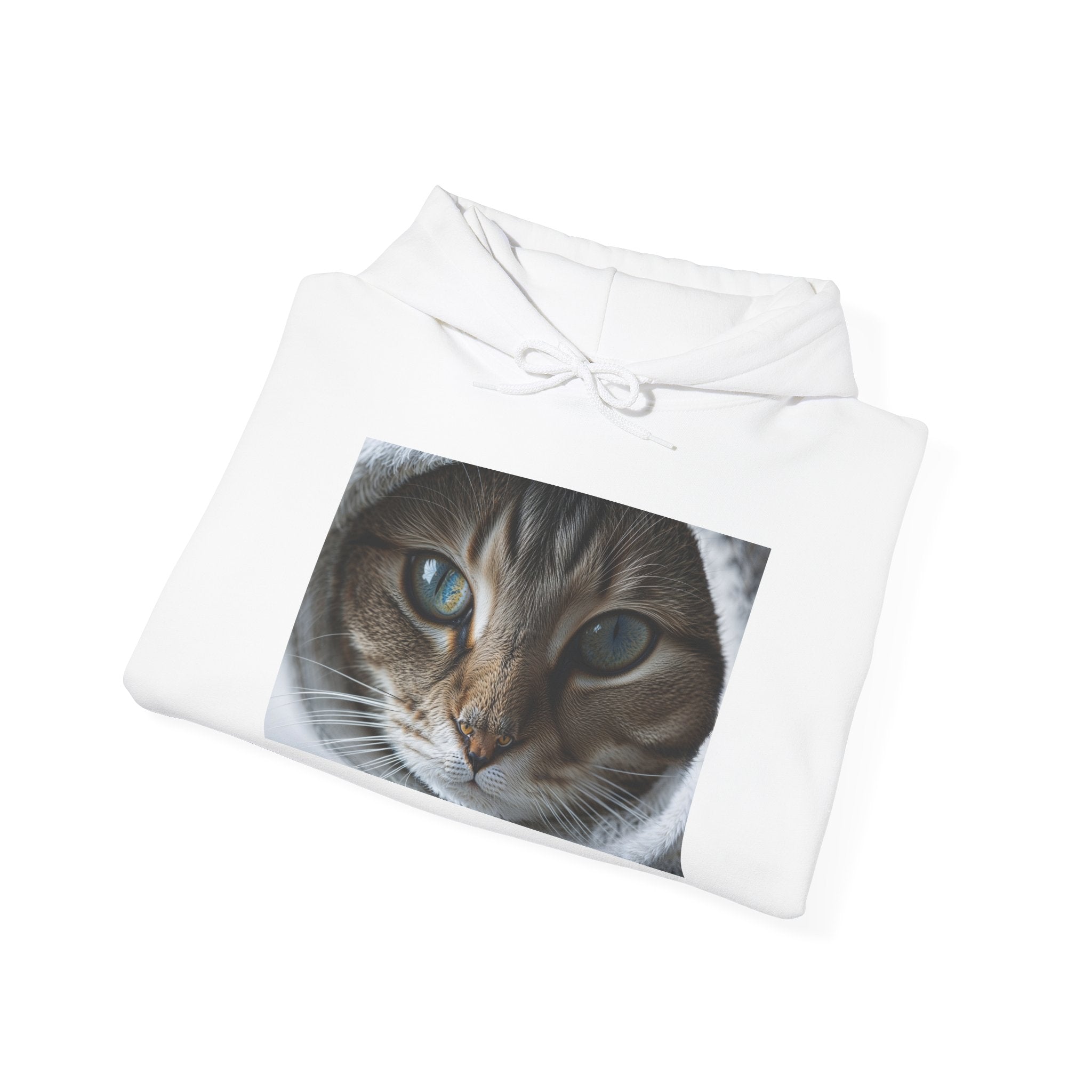 Sweat à capuche avec visage de chat tigré | Gros plan sur un chaton