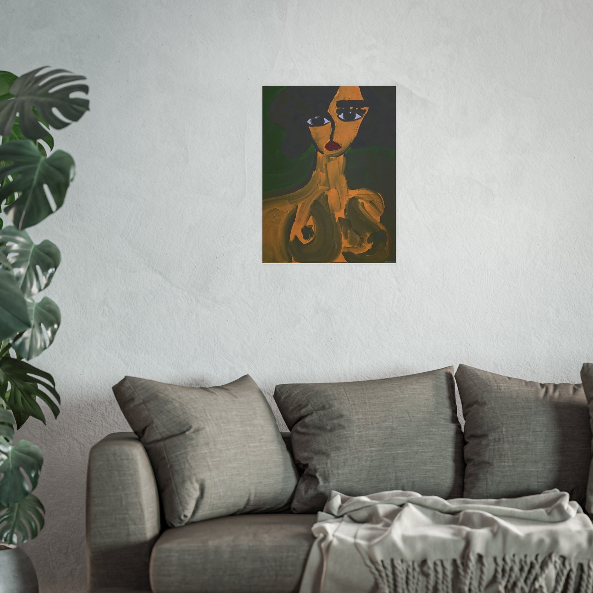 Abstract Female Portrait Poster | Satin or Archival Matte Poster, contemporary art