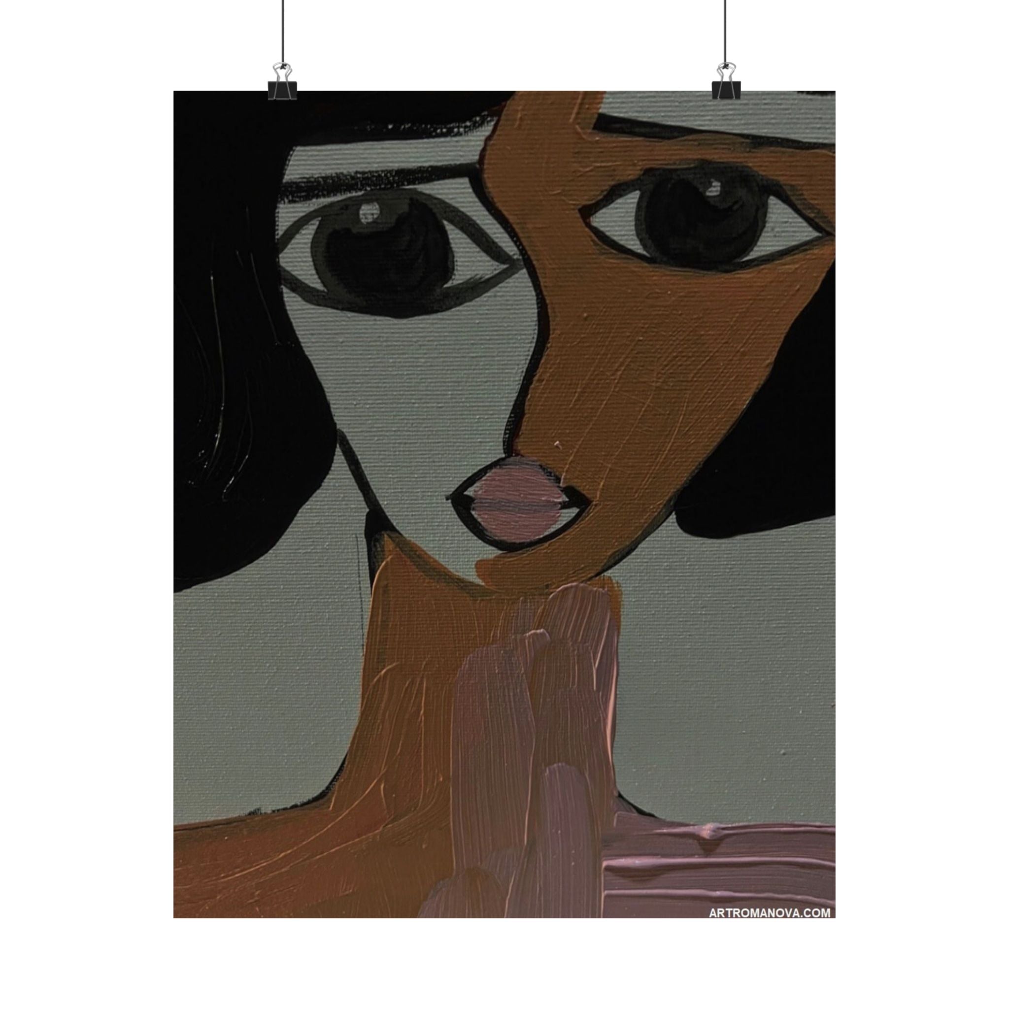 Affiche, Portrait abstrait | Art facial moderne