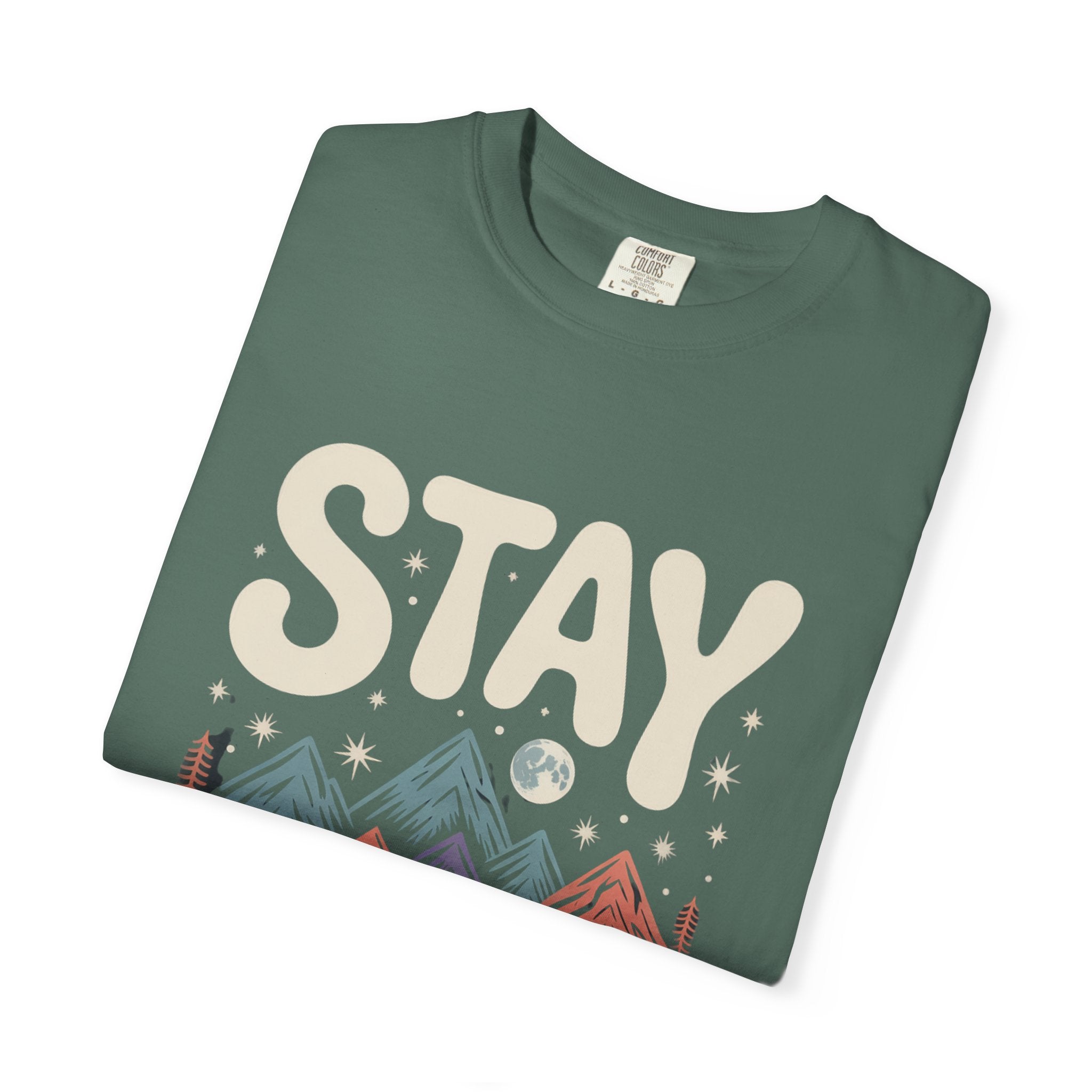 Stay Wild mountain design T-shirt | adventure typography tee