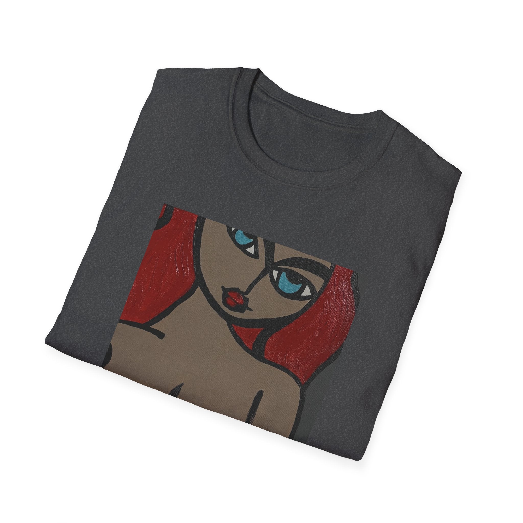 Nude Woman Painter Print T-Shirt | Artistic Figurative Illustration, Fine Art Tee, Tasteful Nude Portrait Print, Hand-Painted, Gallery Style