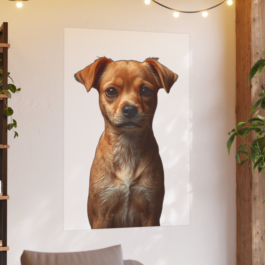 Puppy Portrait Poster | Dog Wall Art, dog lover poster