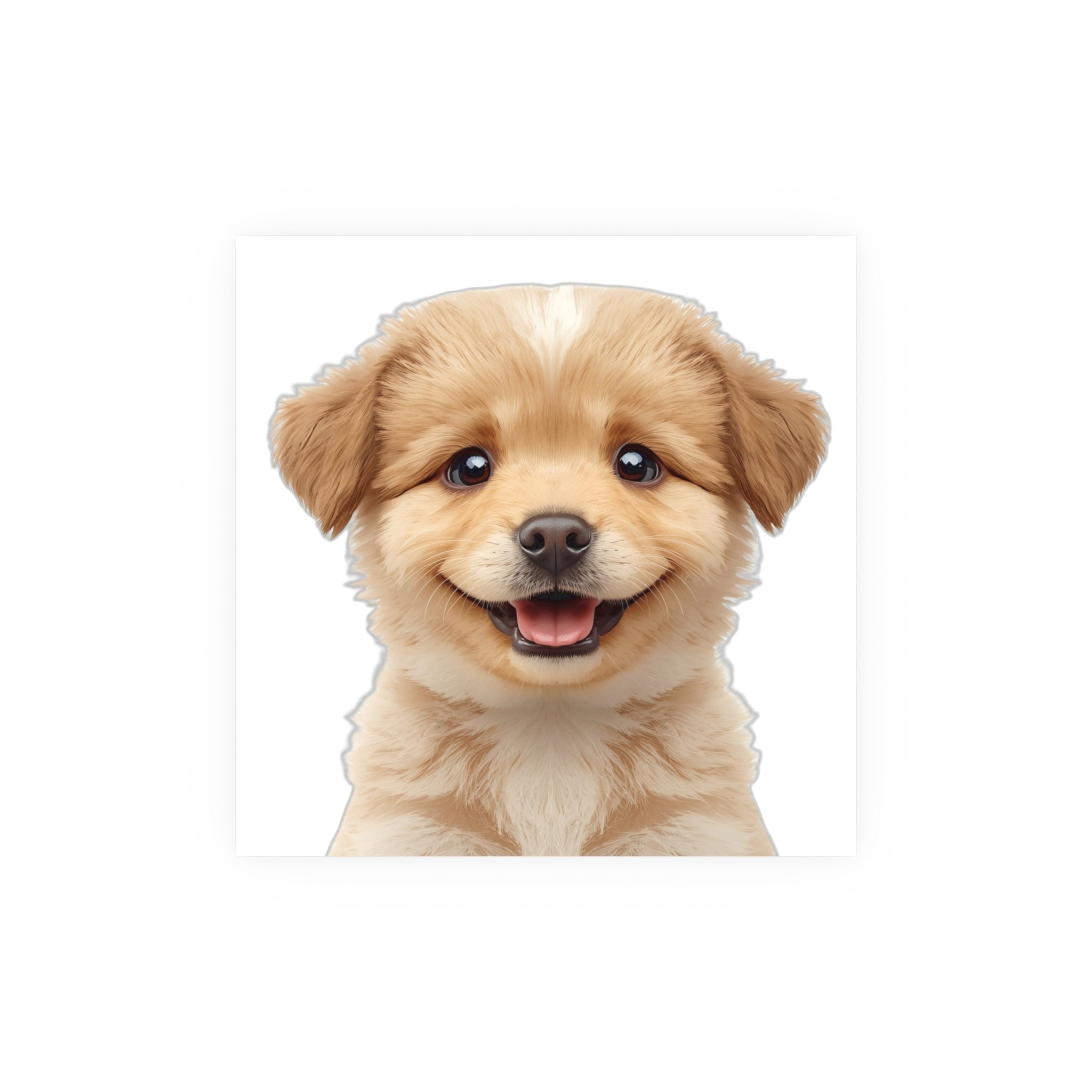 Smiling Fluffy Puppy Poster | puppy Poster, funny dog lover poster