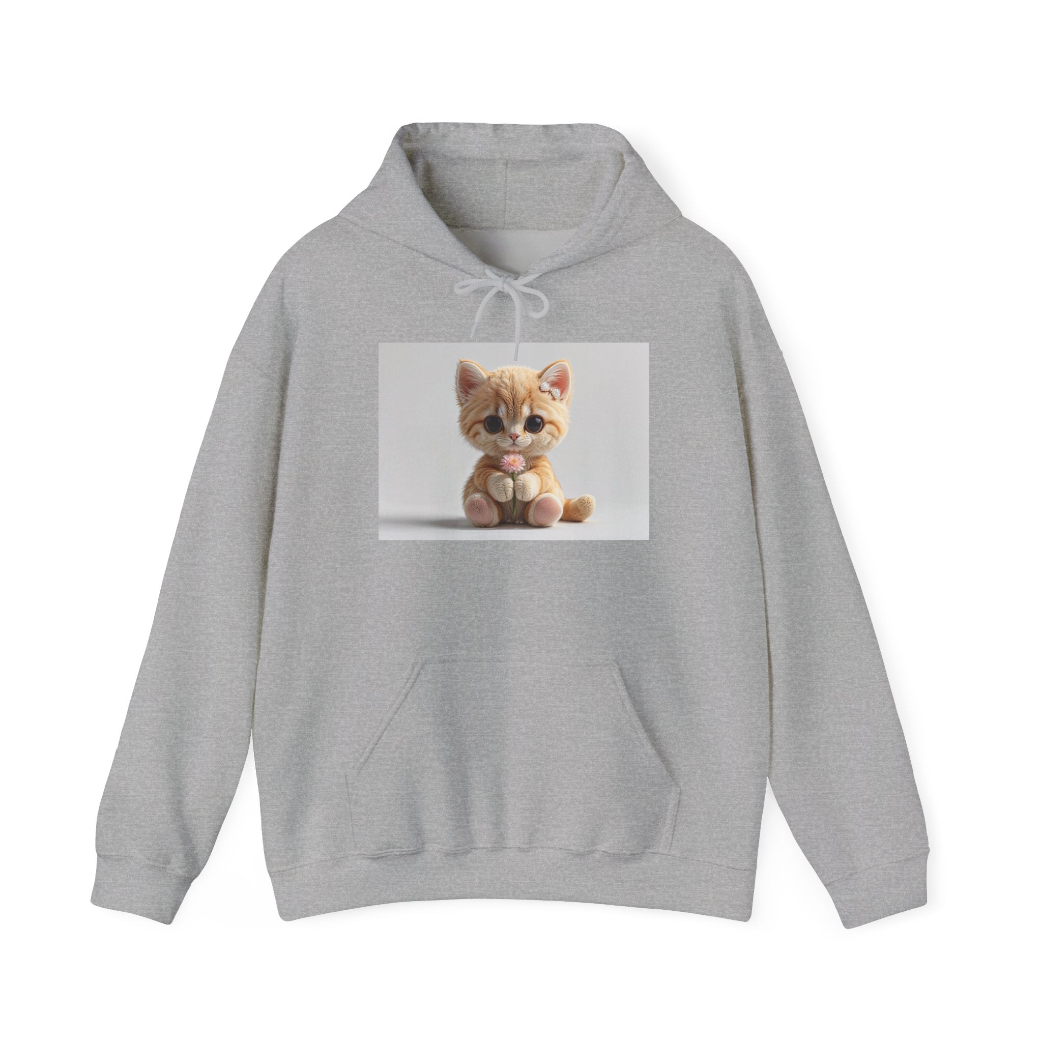 Sweat à capuche illustré d'un adorable chaton orange | Sweat-shirt graphique chat mignon