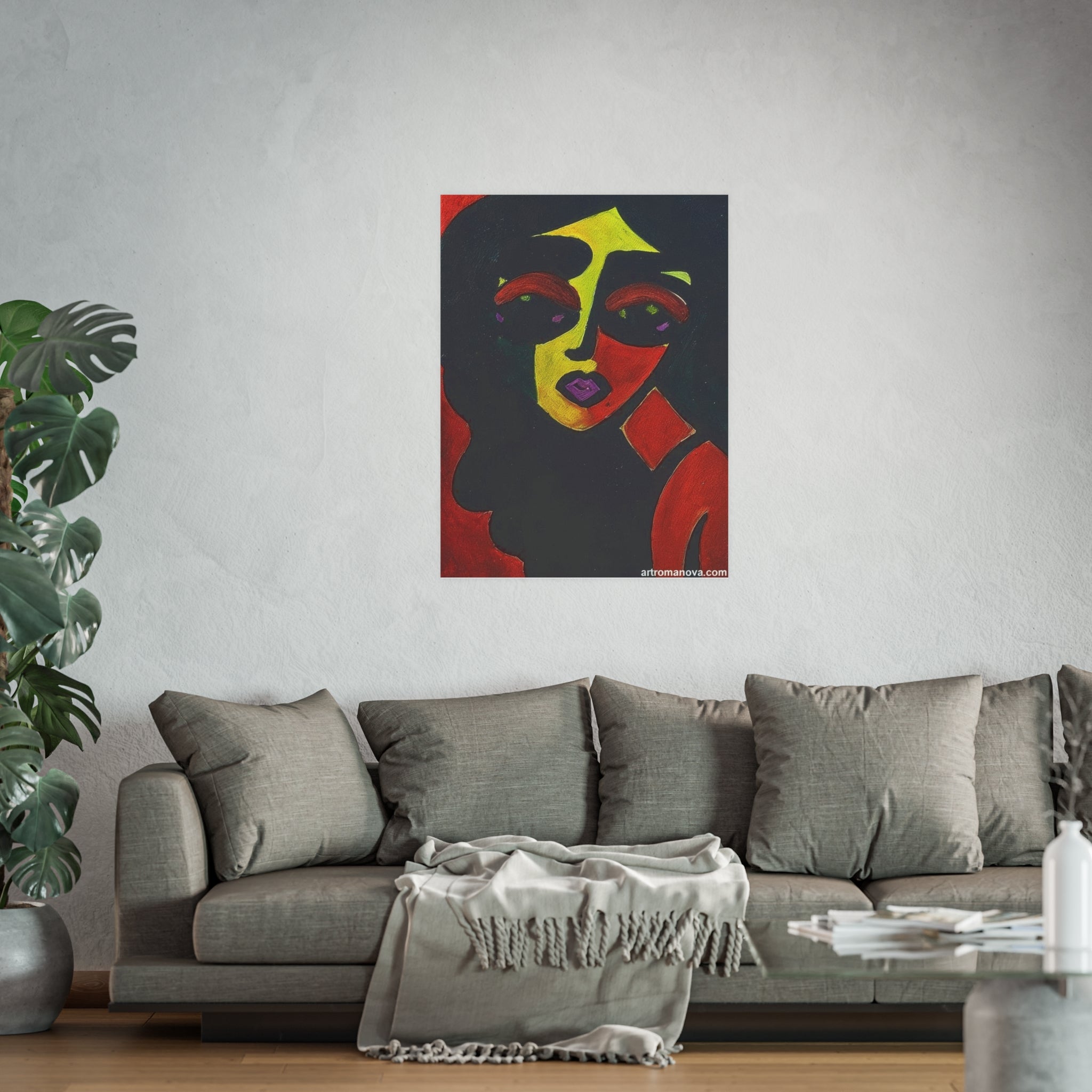 Poster, Abstract Pop Art Woman Poster | Satin & Archival Matte