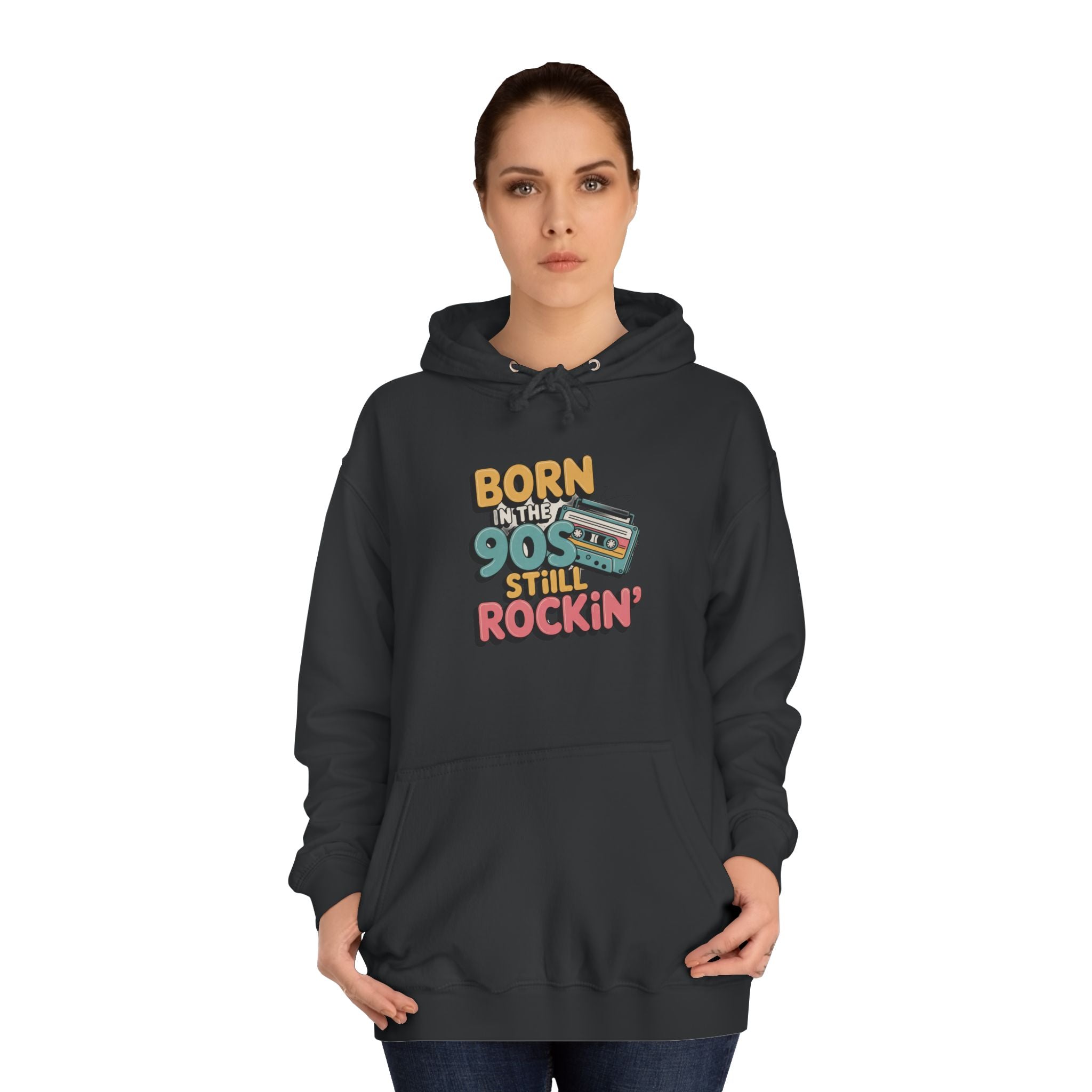 Born in the 90s Still Rockin Hoodie | Retro Cassette 90s Nostalgia