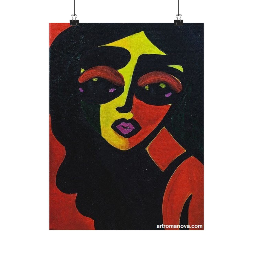 Affiche, Affiche Visage Abstrait | Portrait de Femme Pop Art