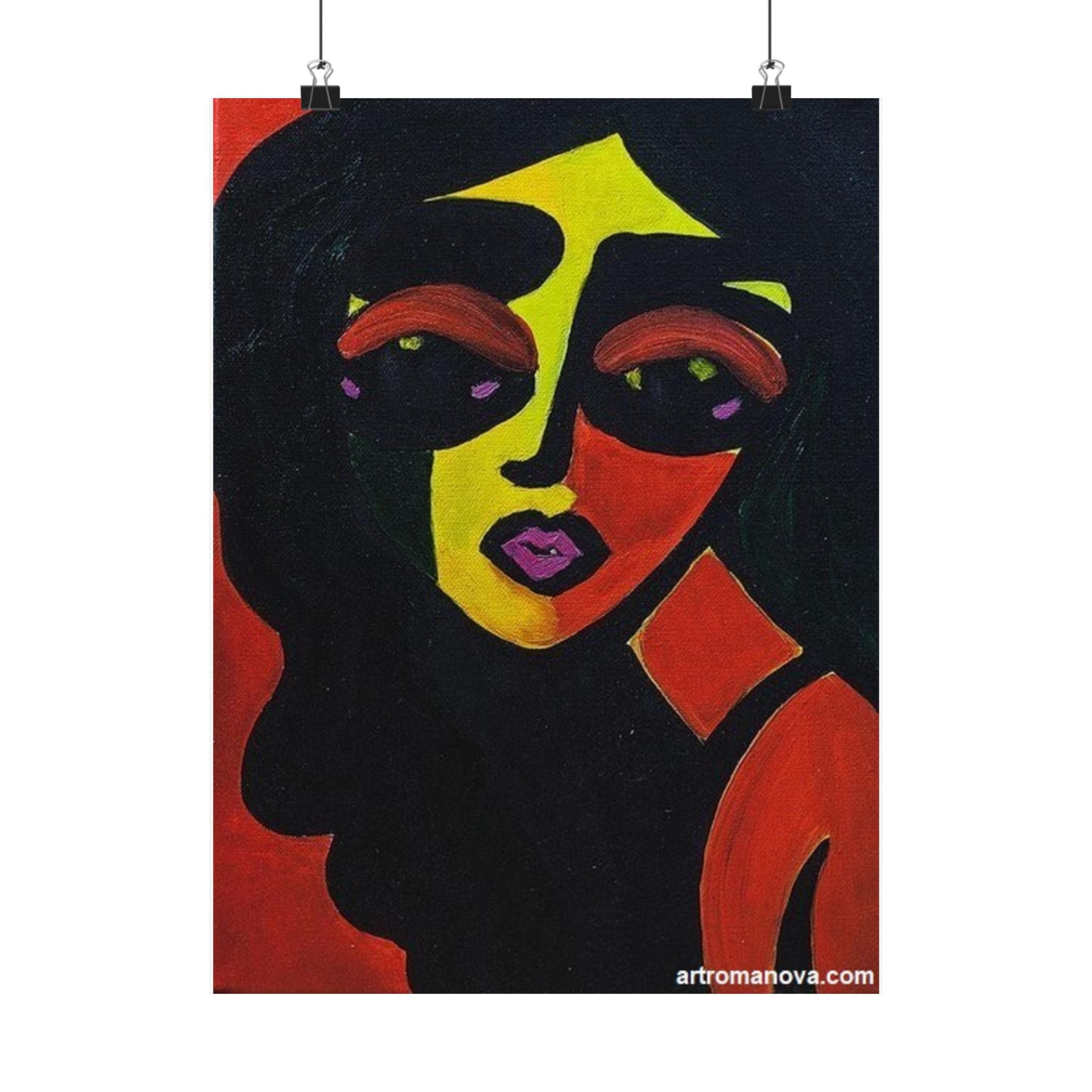 Affiche, Affiche Visage Abstrait | Portrait de Femme Pop Art