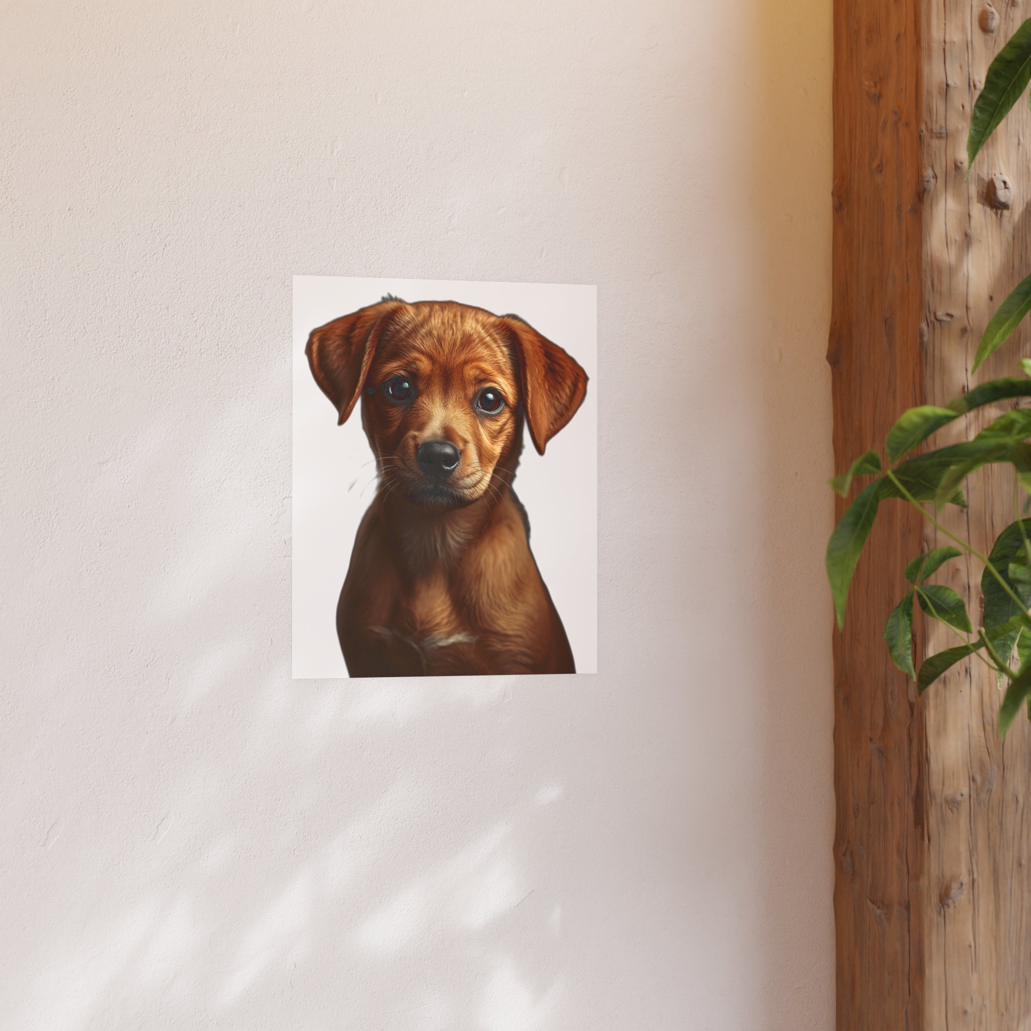 Puppy Portrait Poster | Satin Matte Dog Poster, animal lover poster