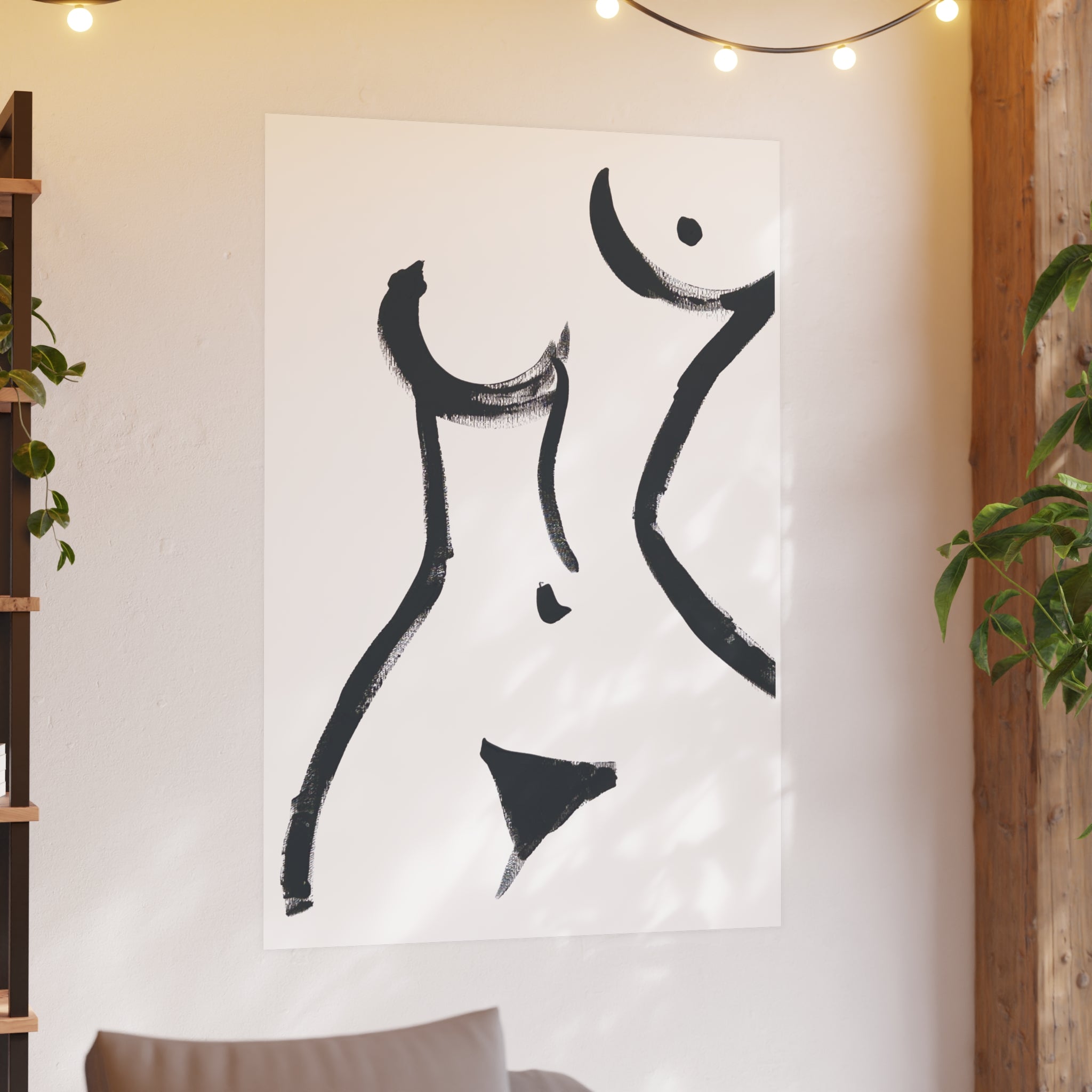 Minimal Abstract Female Poster, contemporary art poster