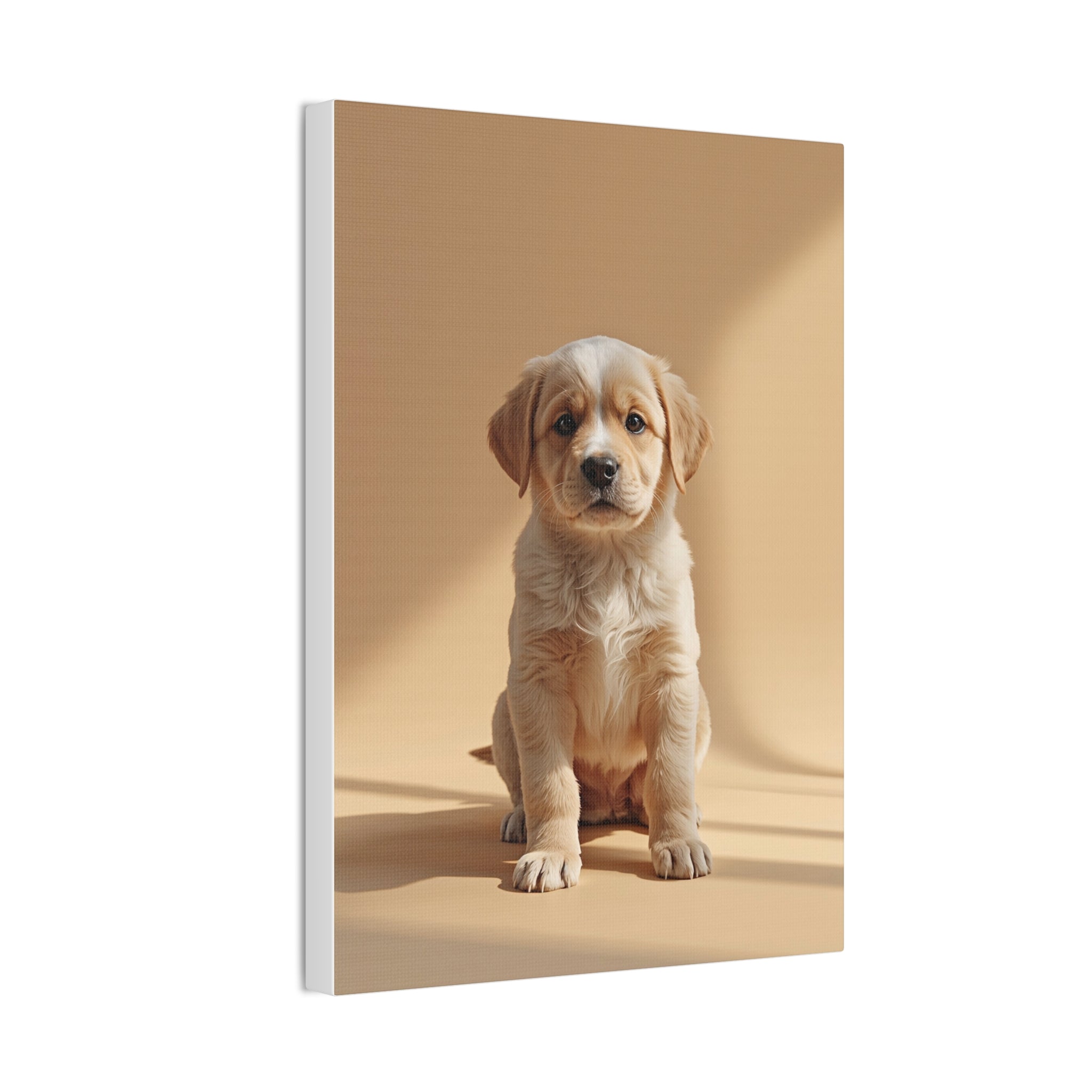 Golden Labrador Puppy Canvas, gift for dog lovers