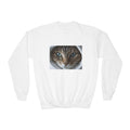 Sweat-shirt ras du cou pour enfant avec motif chat tigré | Portrait de chaton mignon