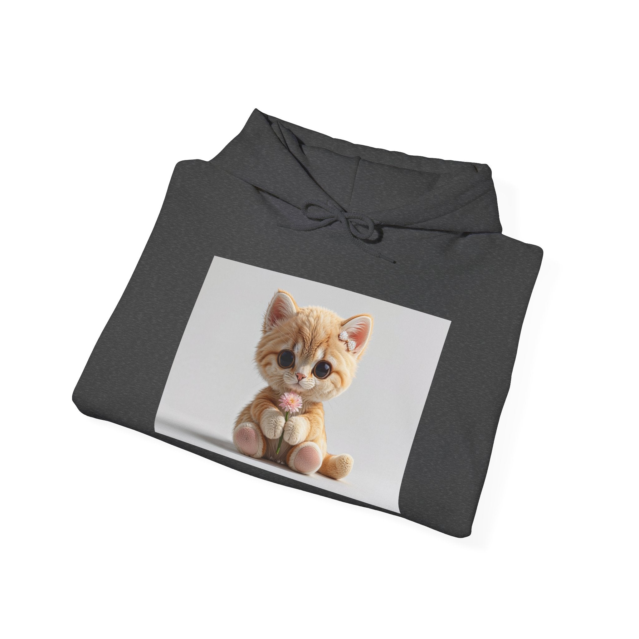Sweat à capuche illustré d'un adorable chaton orange | Sweat-shirt graphique chat mignon