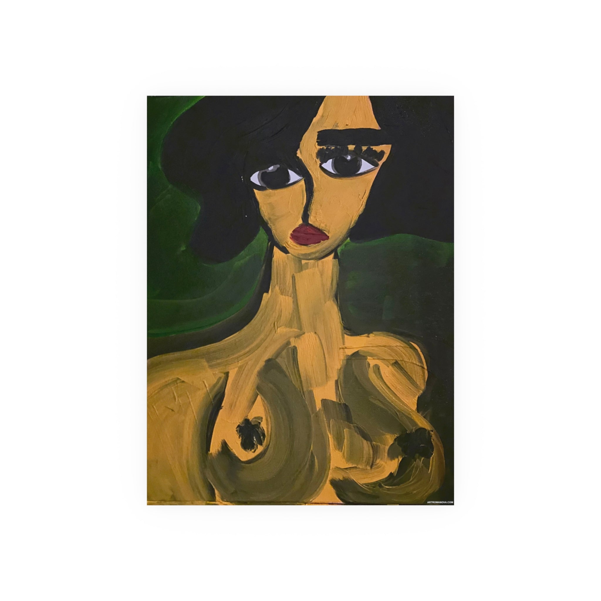 Abstract Female Portrait Poster | Satin or Archival Matte Poster, contemporary art
