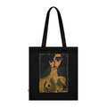 Sac cabas Beaux-Arts, Impression Portrait de Nu Élégant, Toile de Coton Naturel, Portrait Abstrait de Femme | Sac cabas en Toile d'Art Figuratif
