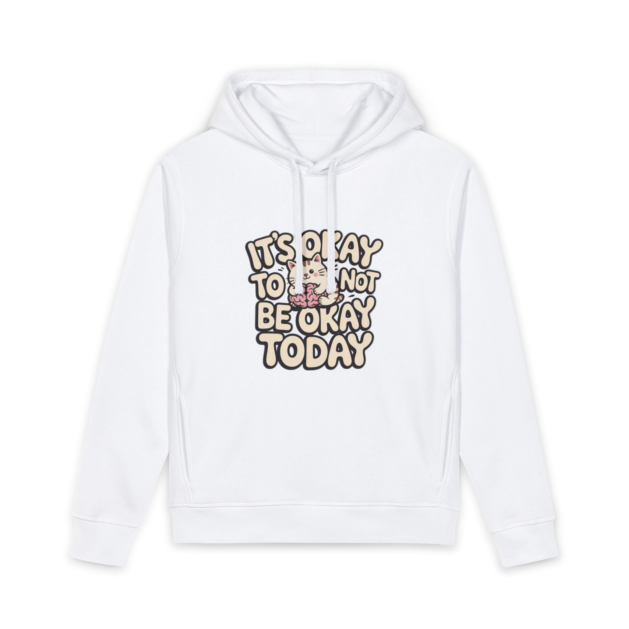 It's Okay to Not Be Okay hoodie | Mental Health Illustration, Original Motivational Hoodie, Unisex, Cotton Blend