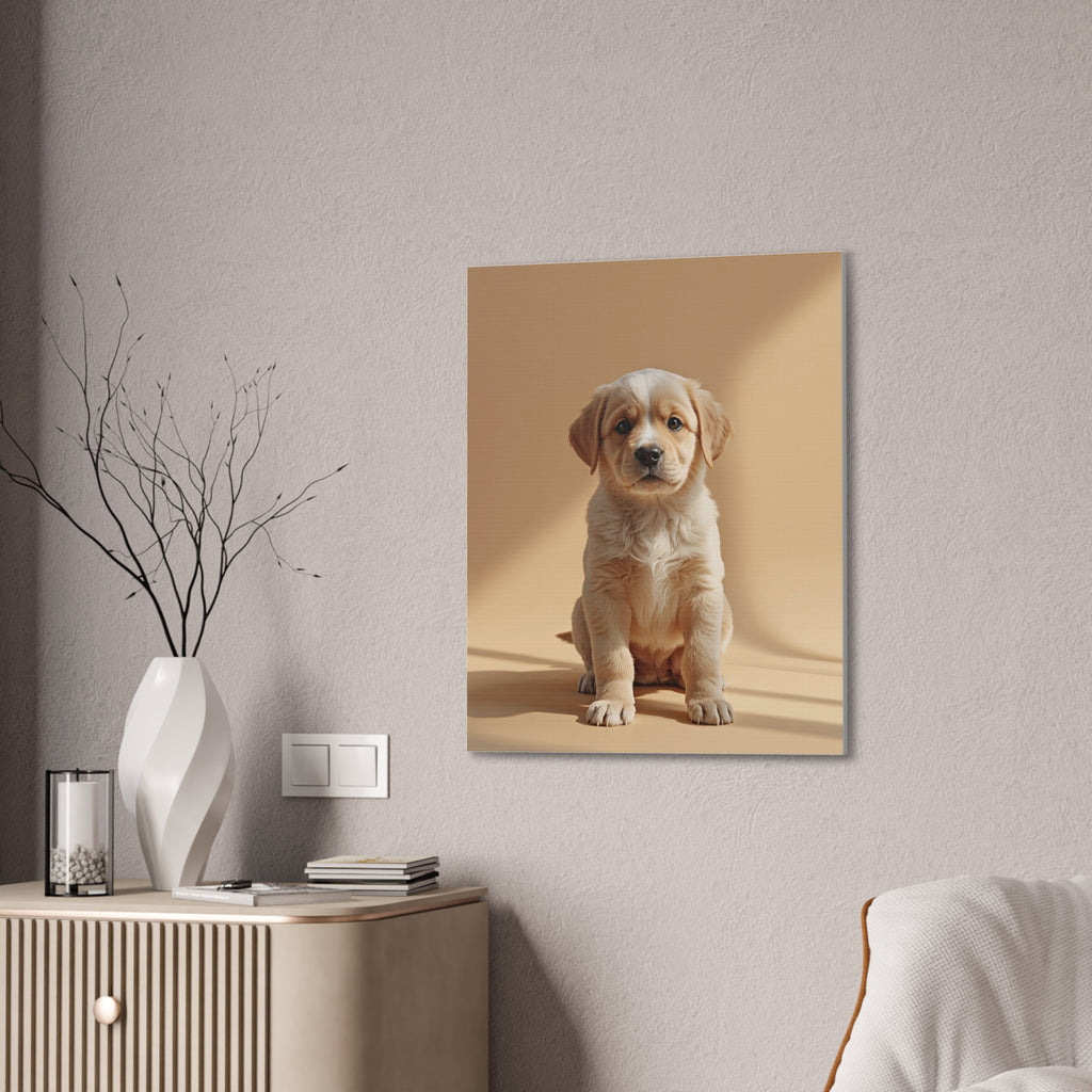 Golden Labrador Puppy Canvas, gift for dog lovers