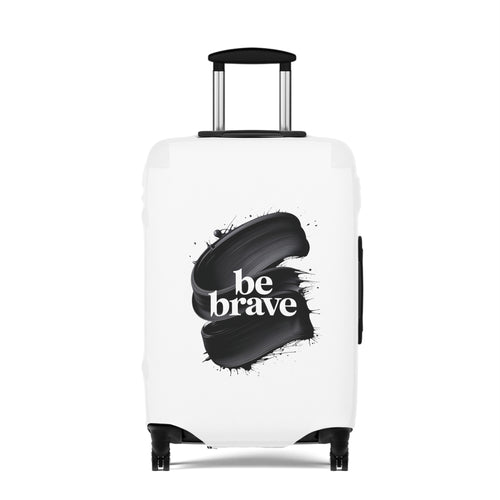 Housse de valise Be Brave à motifs de coups de pinceau | Étui de voyage inspirant