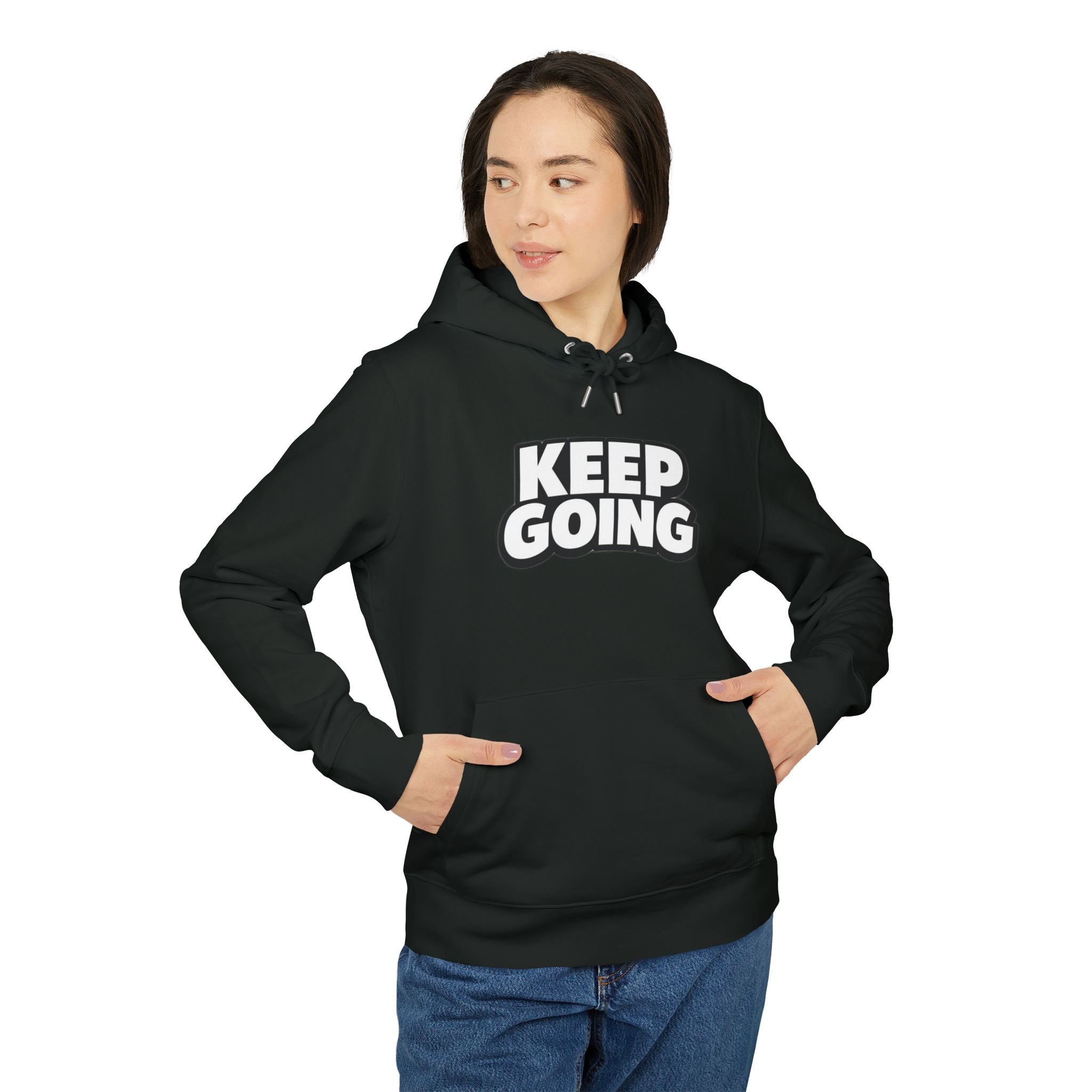 Keep Going Hoodie | Motivational Typography Hooded Sweatshirt