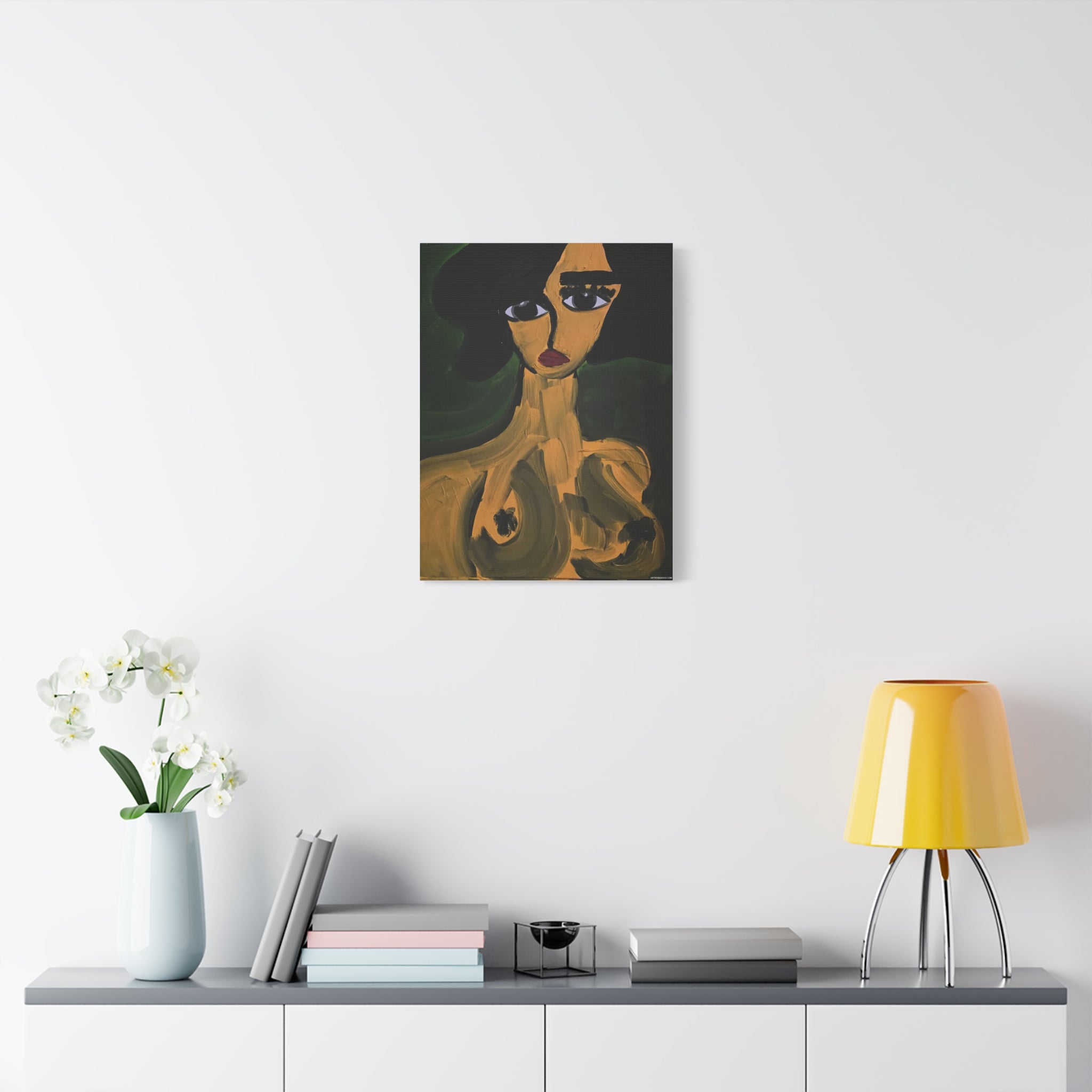 Toile de portrait abstrait | Art contemporain sur toile, art minimaliste
