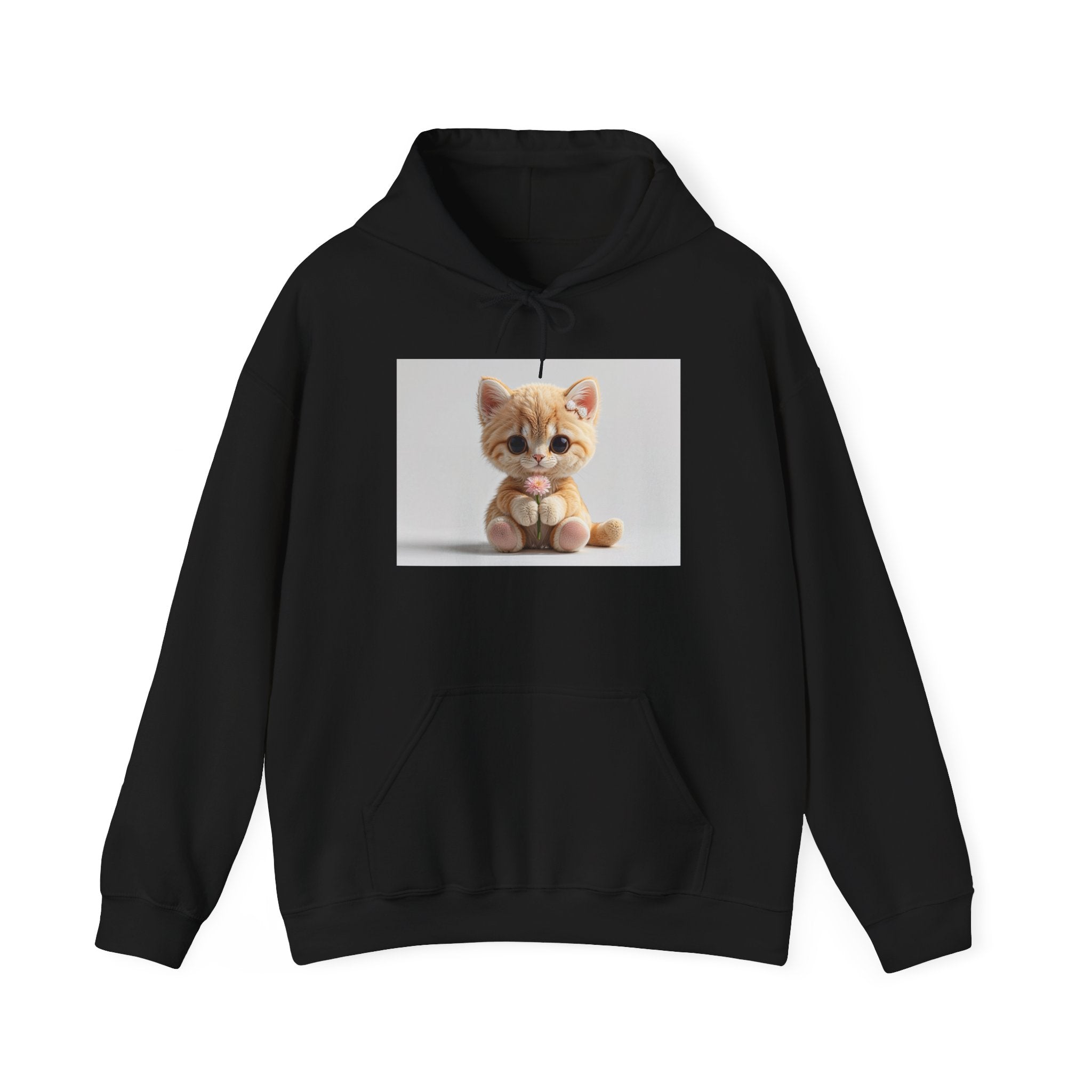 Sweat à capuche illustré d'un adorable chaton orange | Sweat-shirt graphique chat mignon