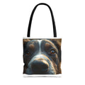 Sac fourre-tout avec gros plan sur la tête d'un chien | Portrait de chiot mignon, impression photo